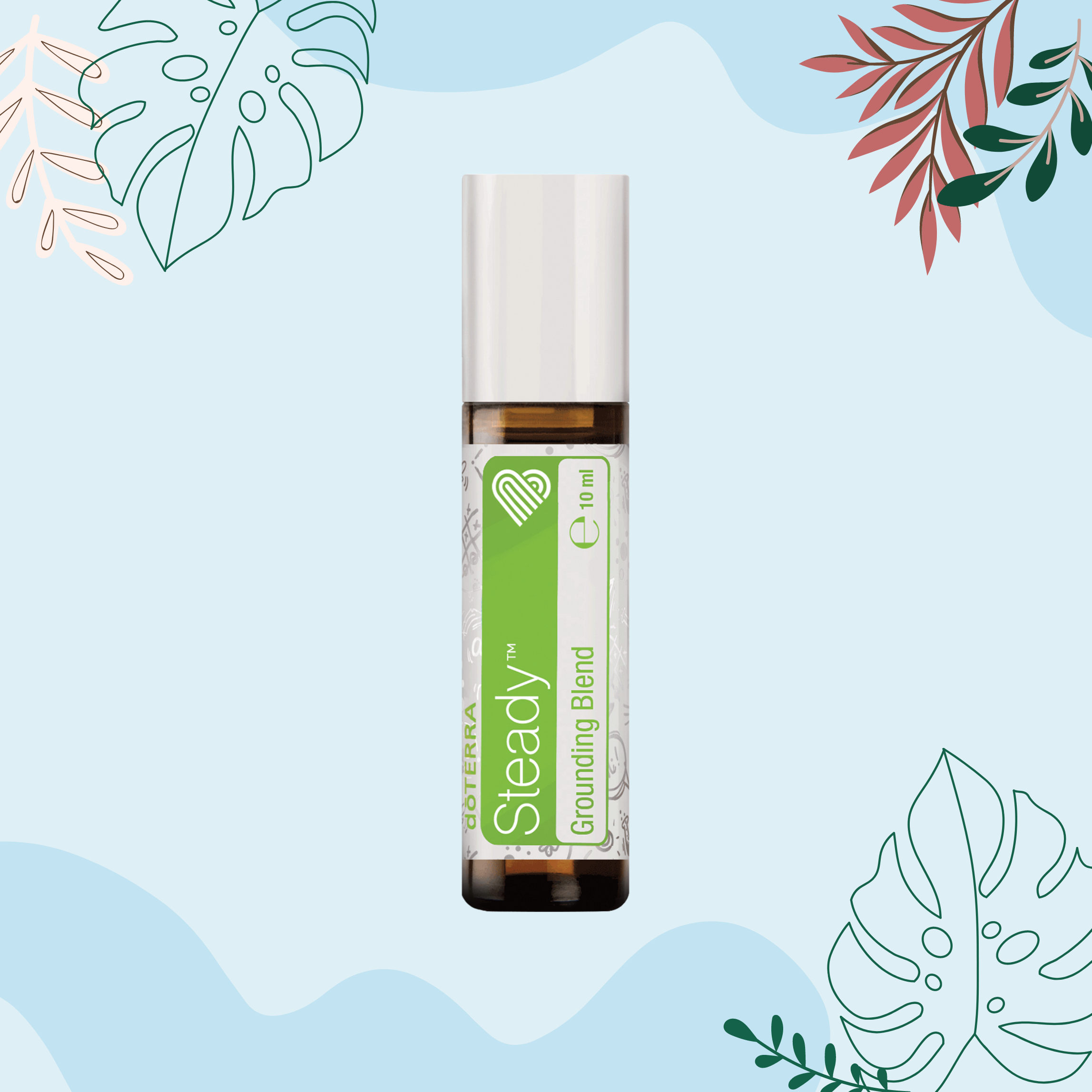 Steady™ Įžeminantis mišinys (10ml) su rutuliniu aplikatoriumi