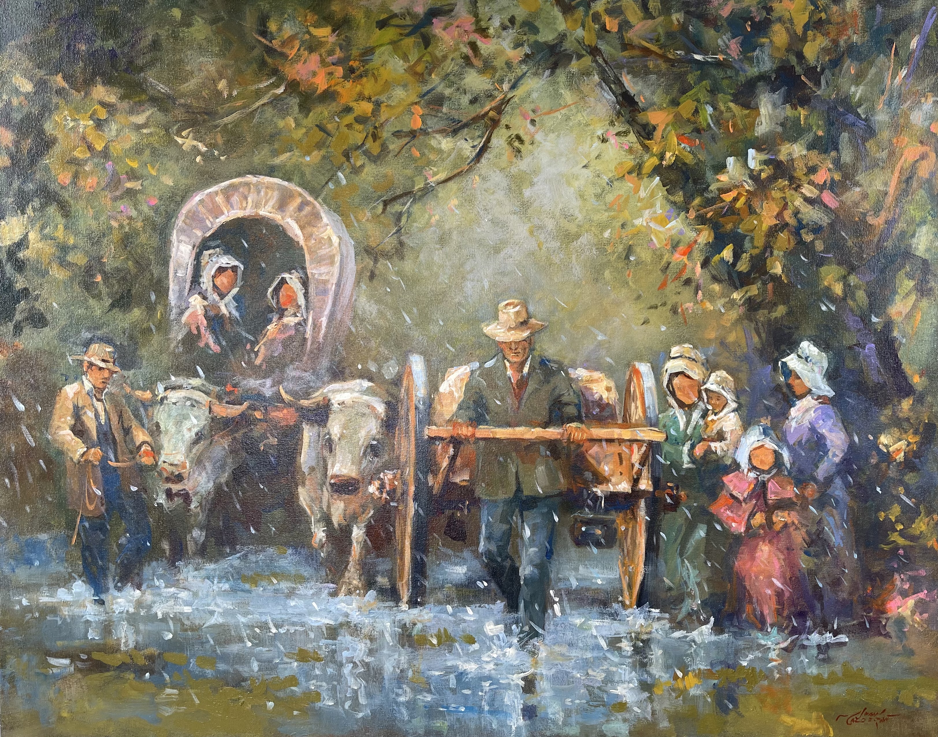 "Crossing the river"
