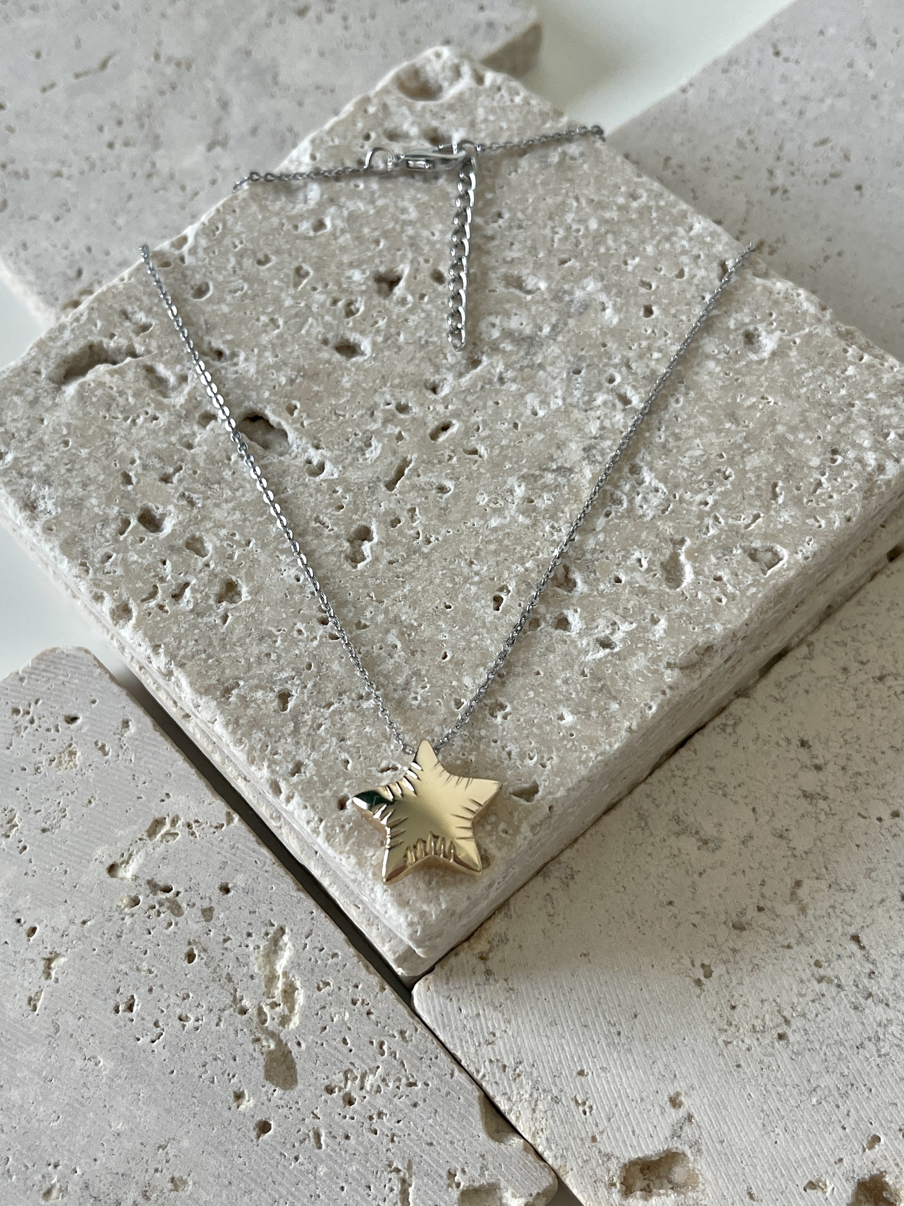 Puffy Star Pendant Necklace