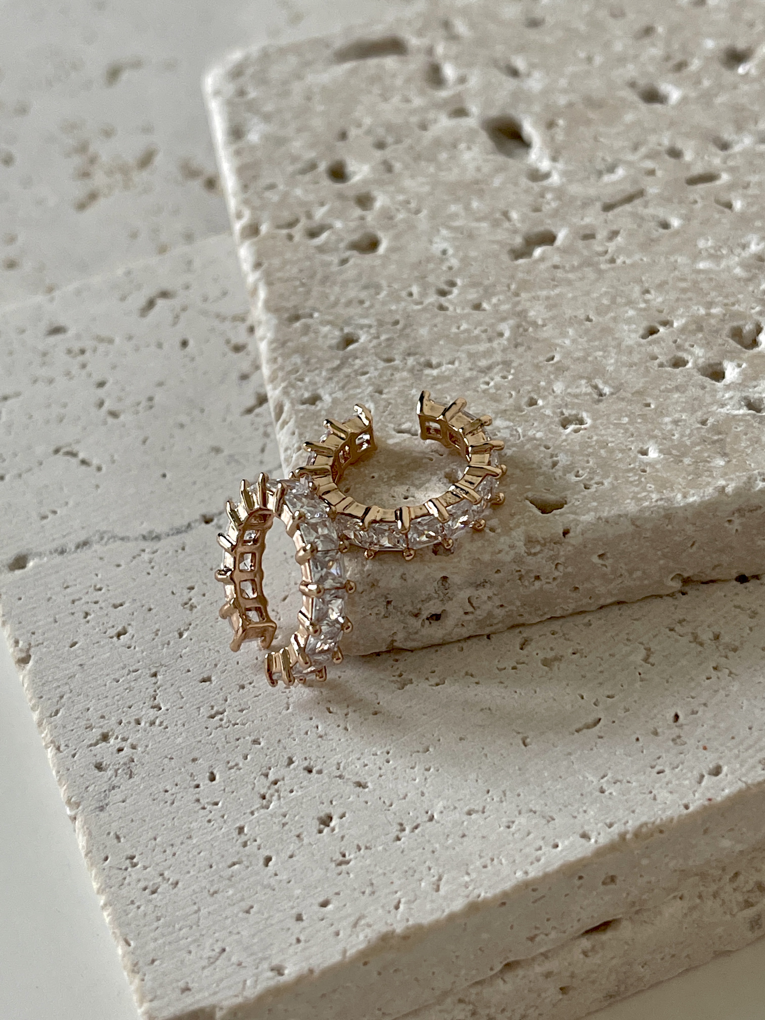 Swan CZ Earcuff Earrings