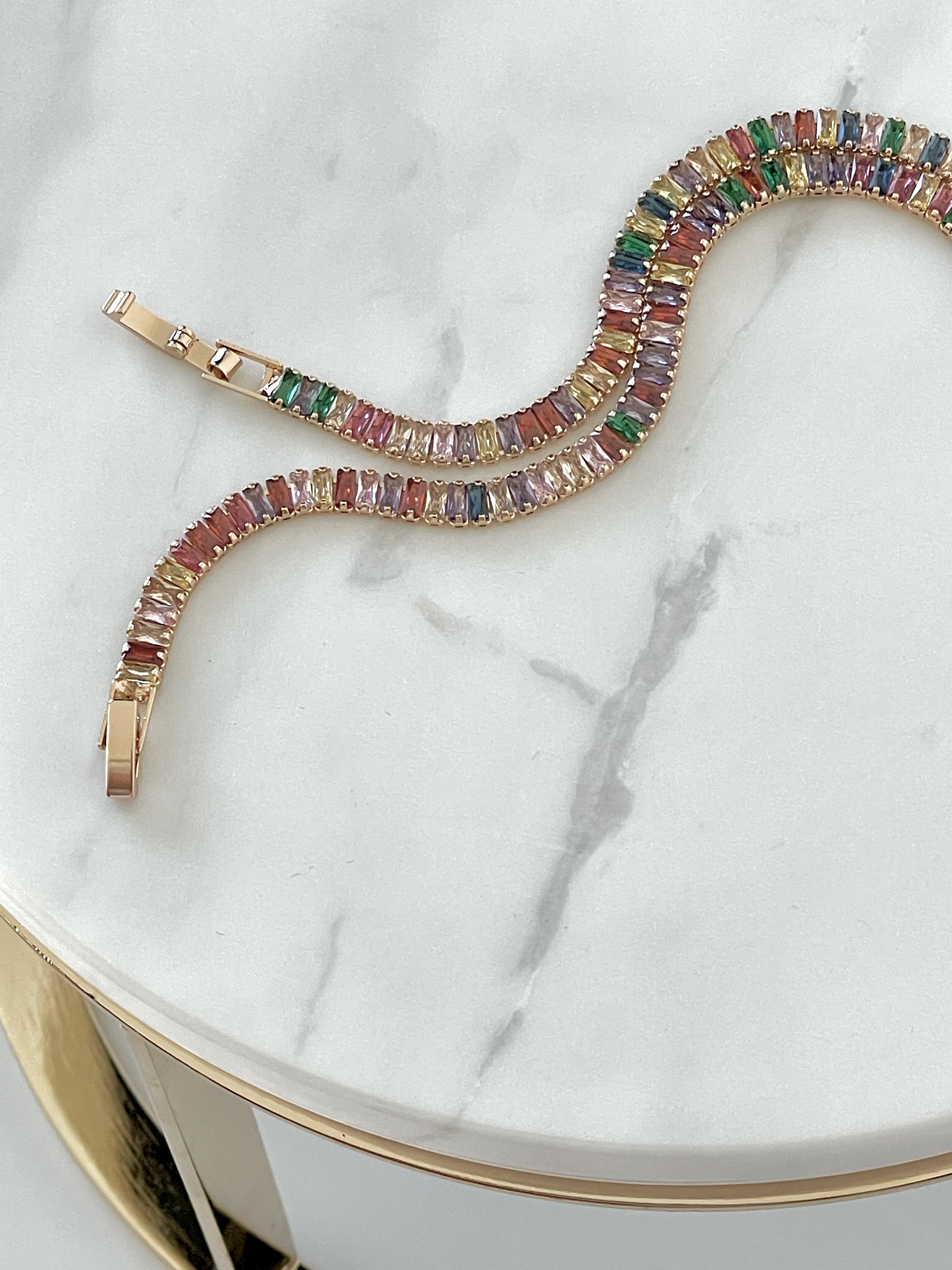 Rainbow Baguette Bracelet