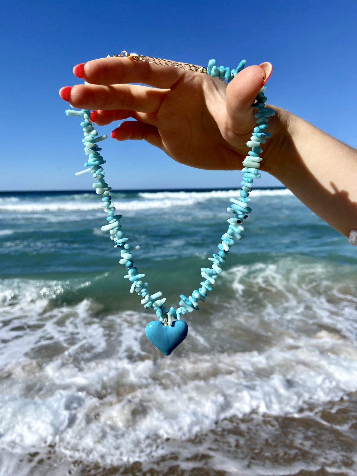 Hola Puffy Heart Necklace