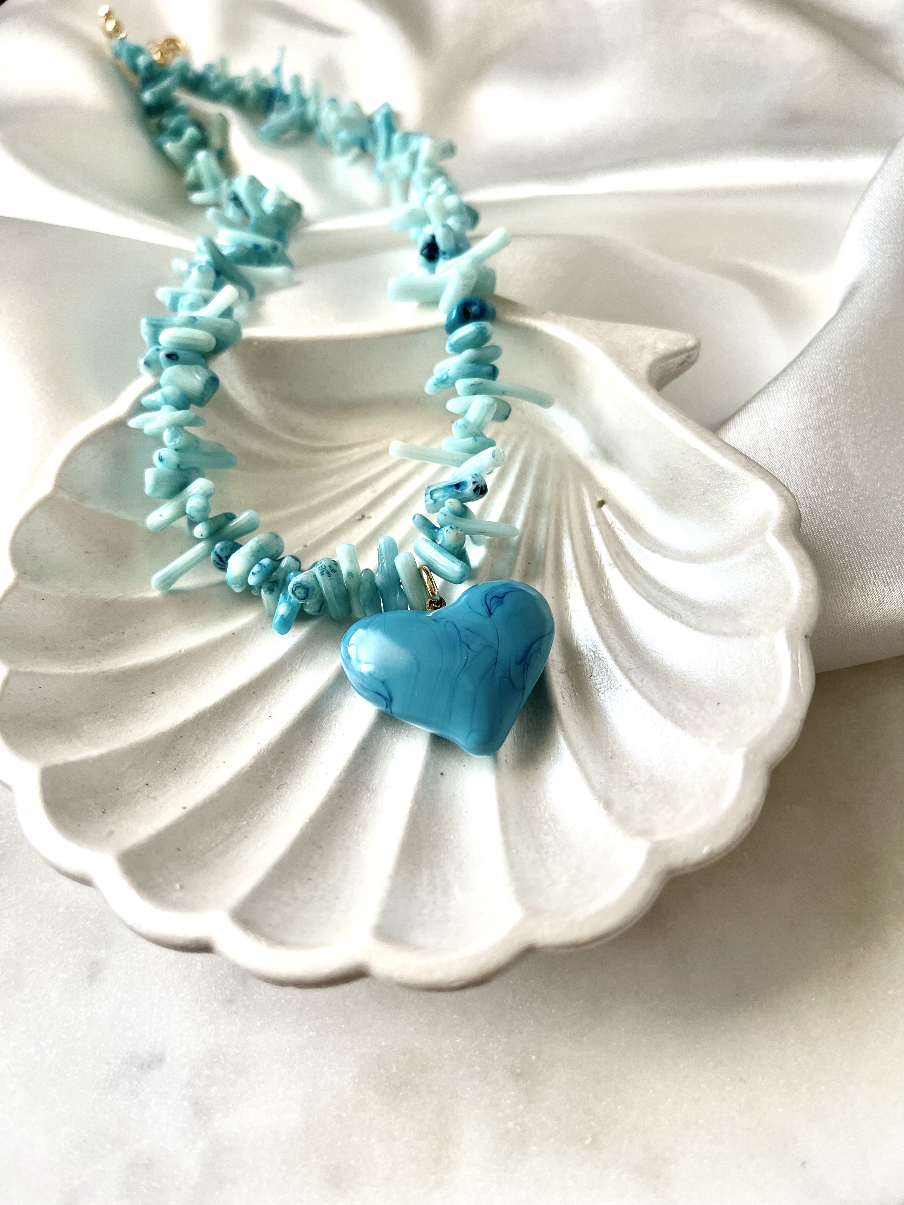 Hola Puffy Heart Necklace