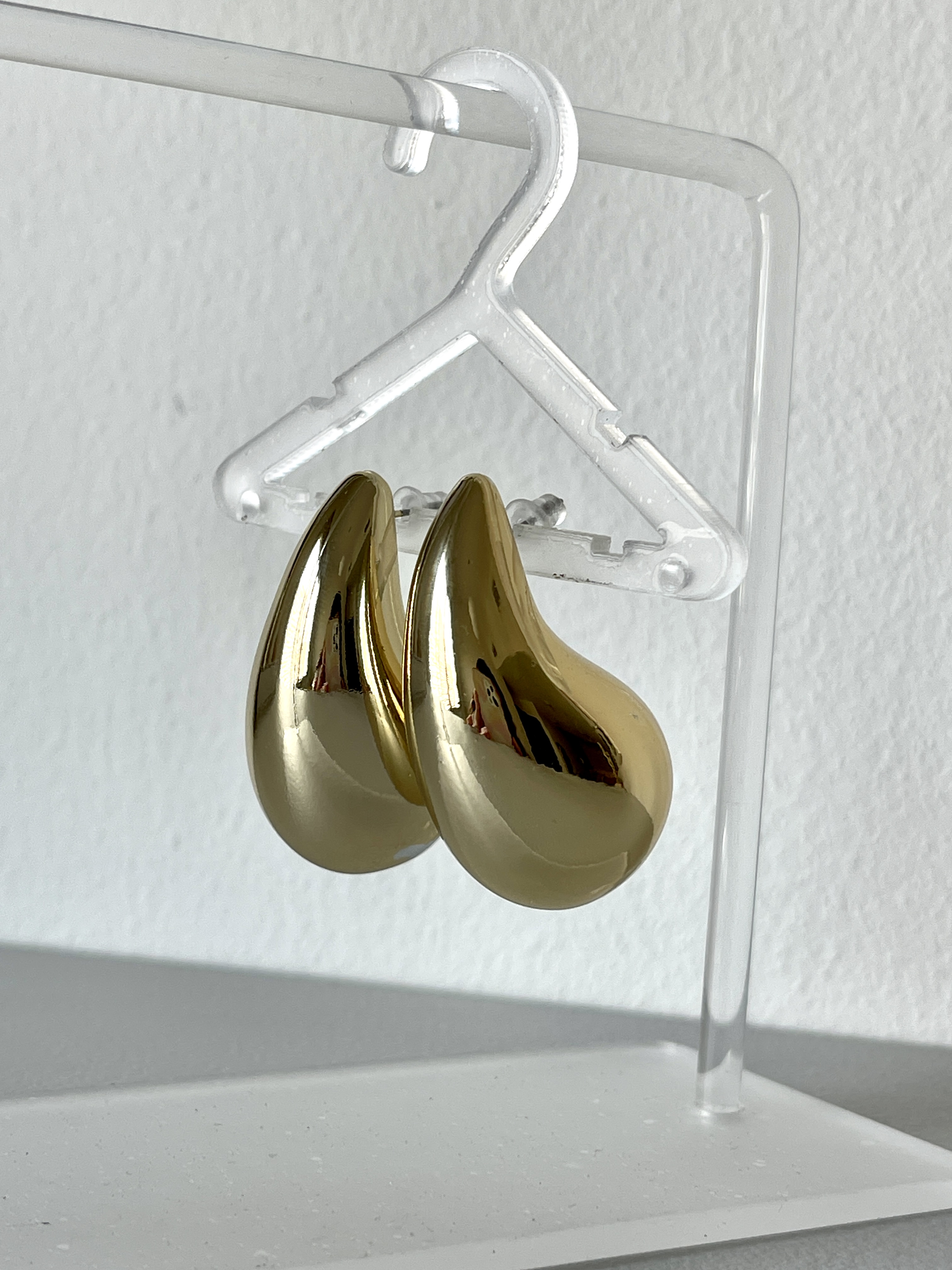 Large Drop Earrings in Gold