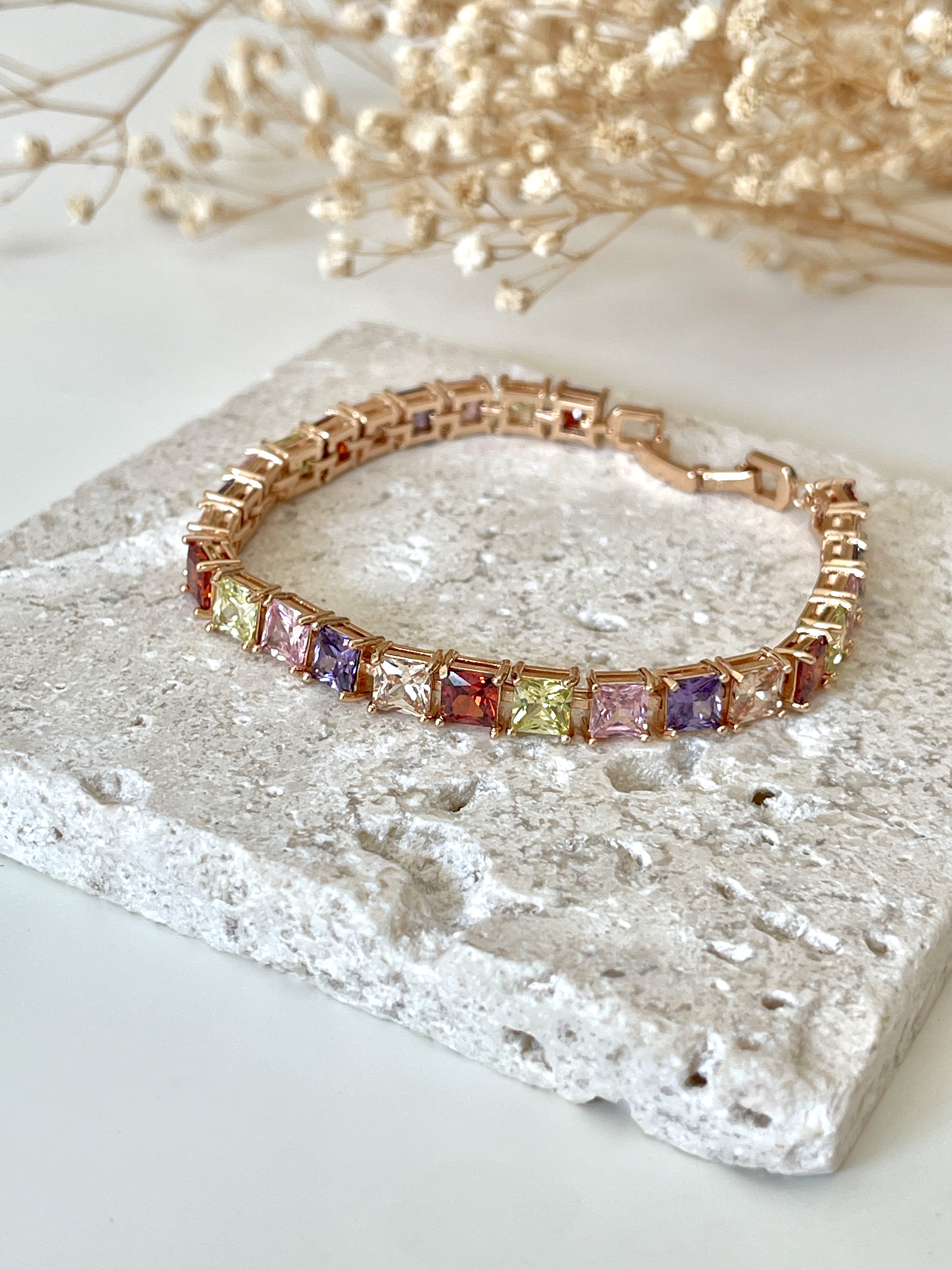 Rainbow Tennis Bracelet