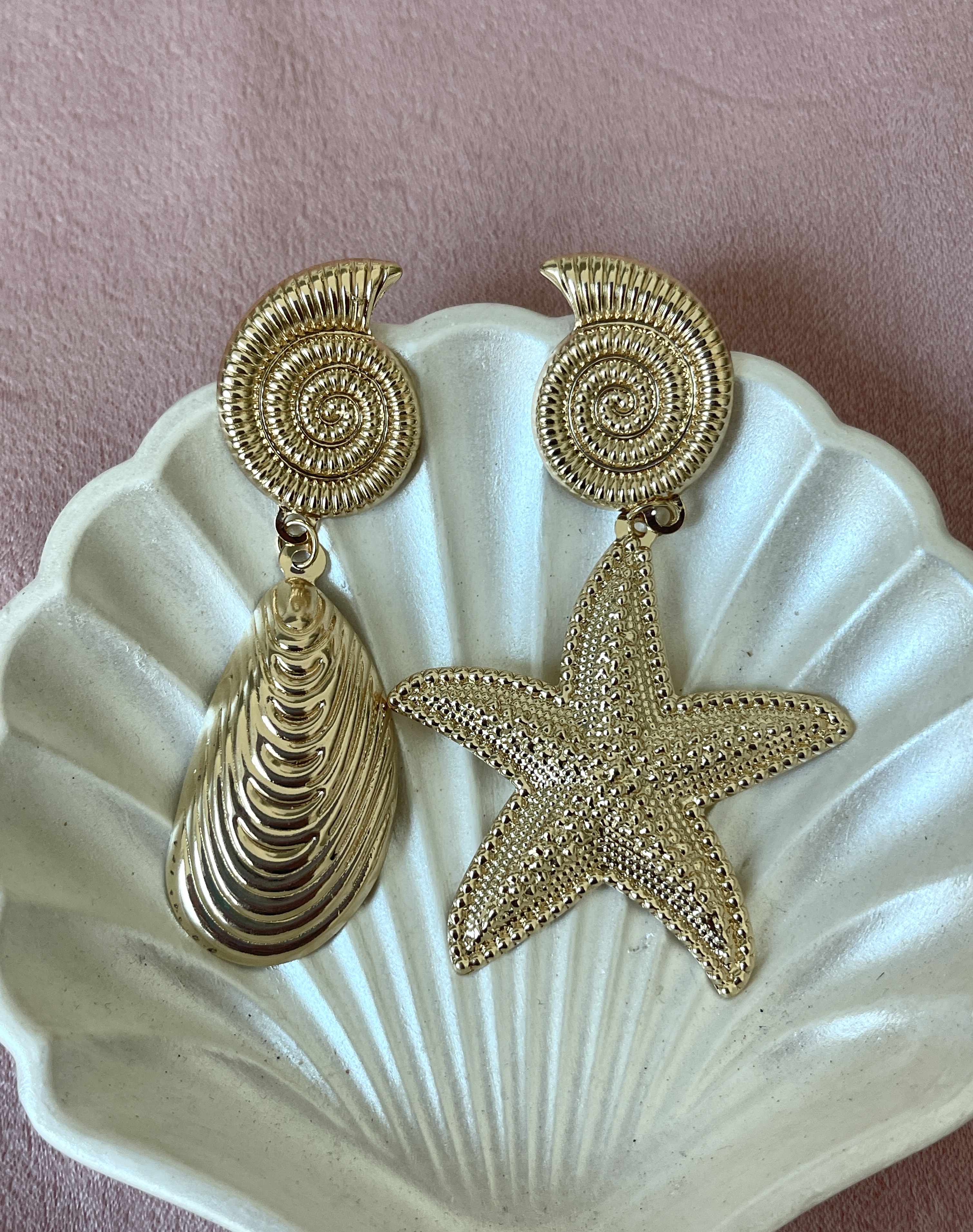 Shell Starfish Earrings