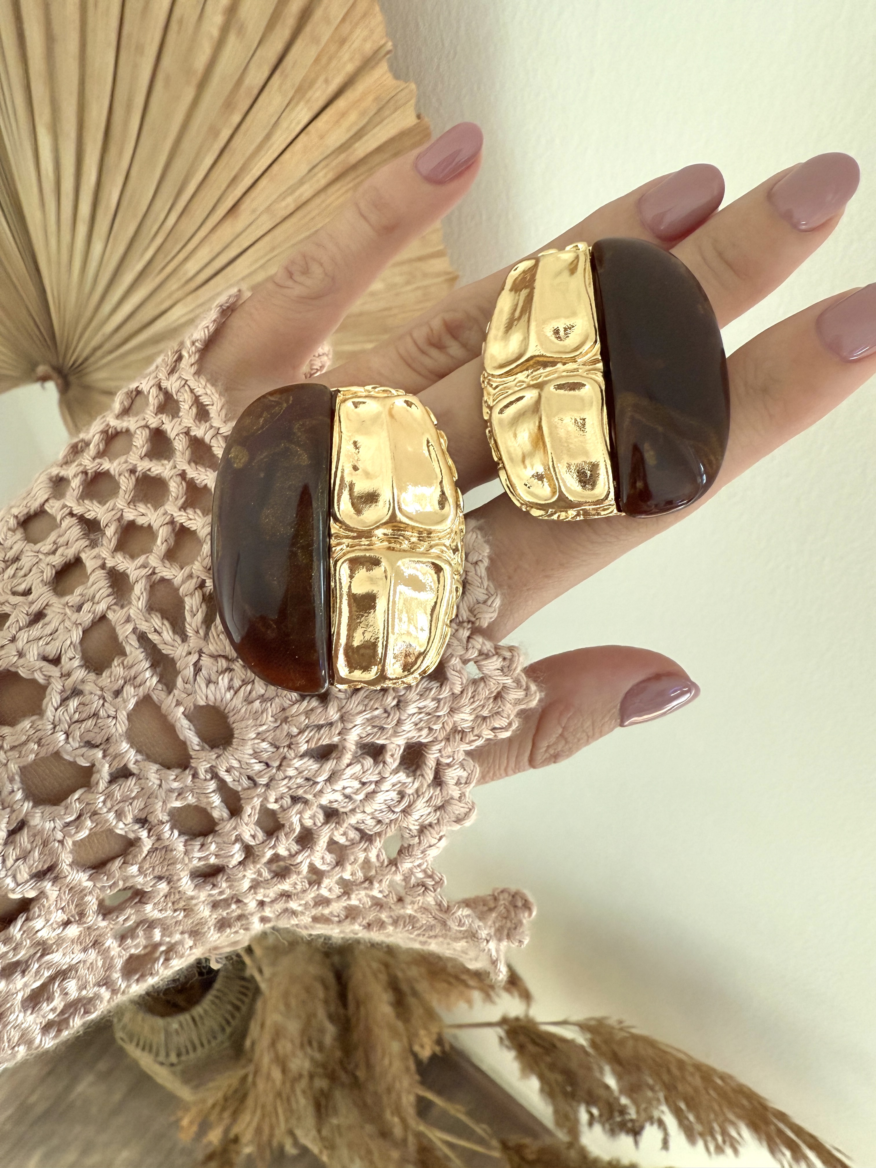 Boho Coffee Earrings