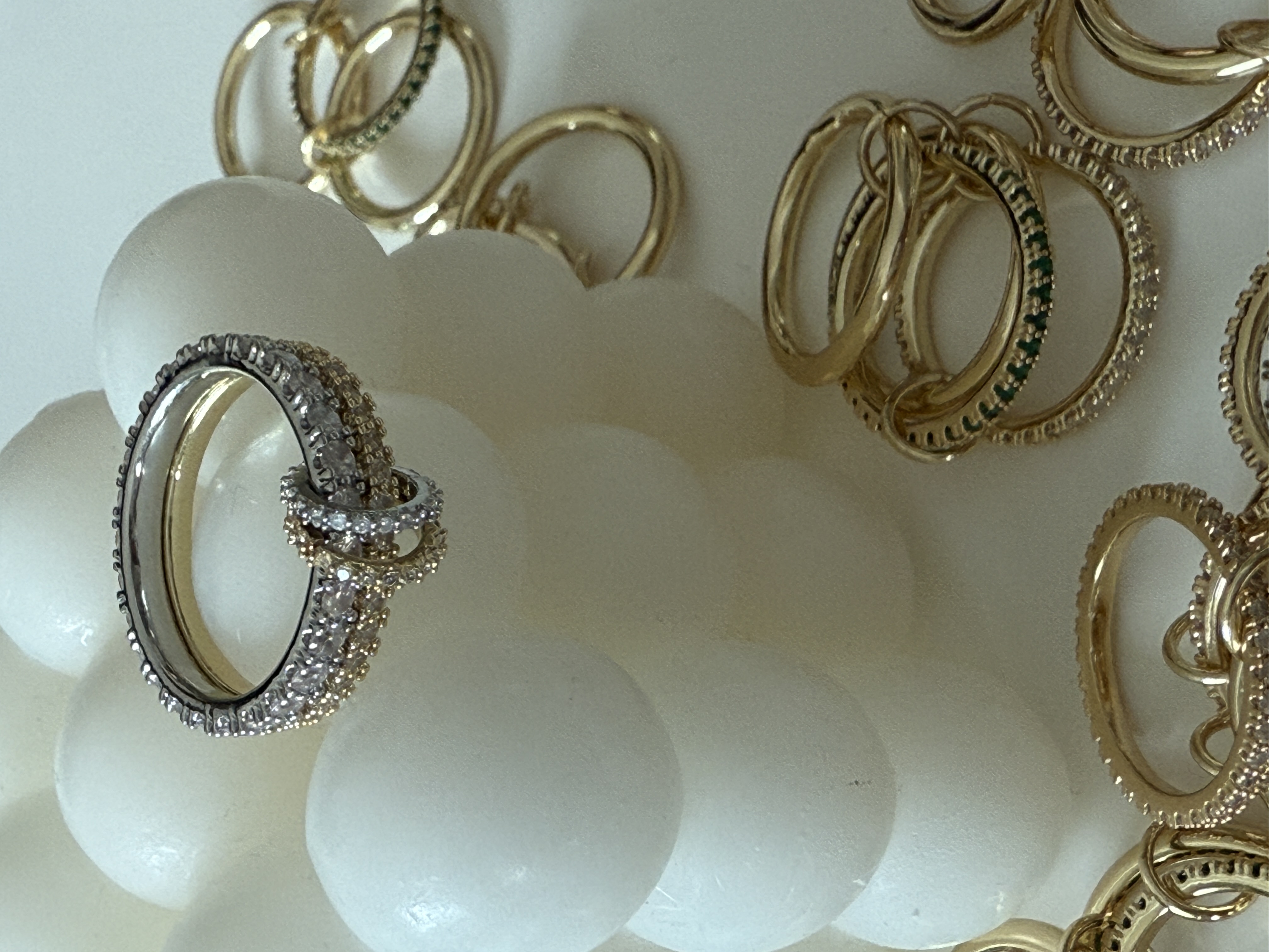 Two-tone Double Row Eternity Ring