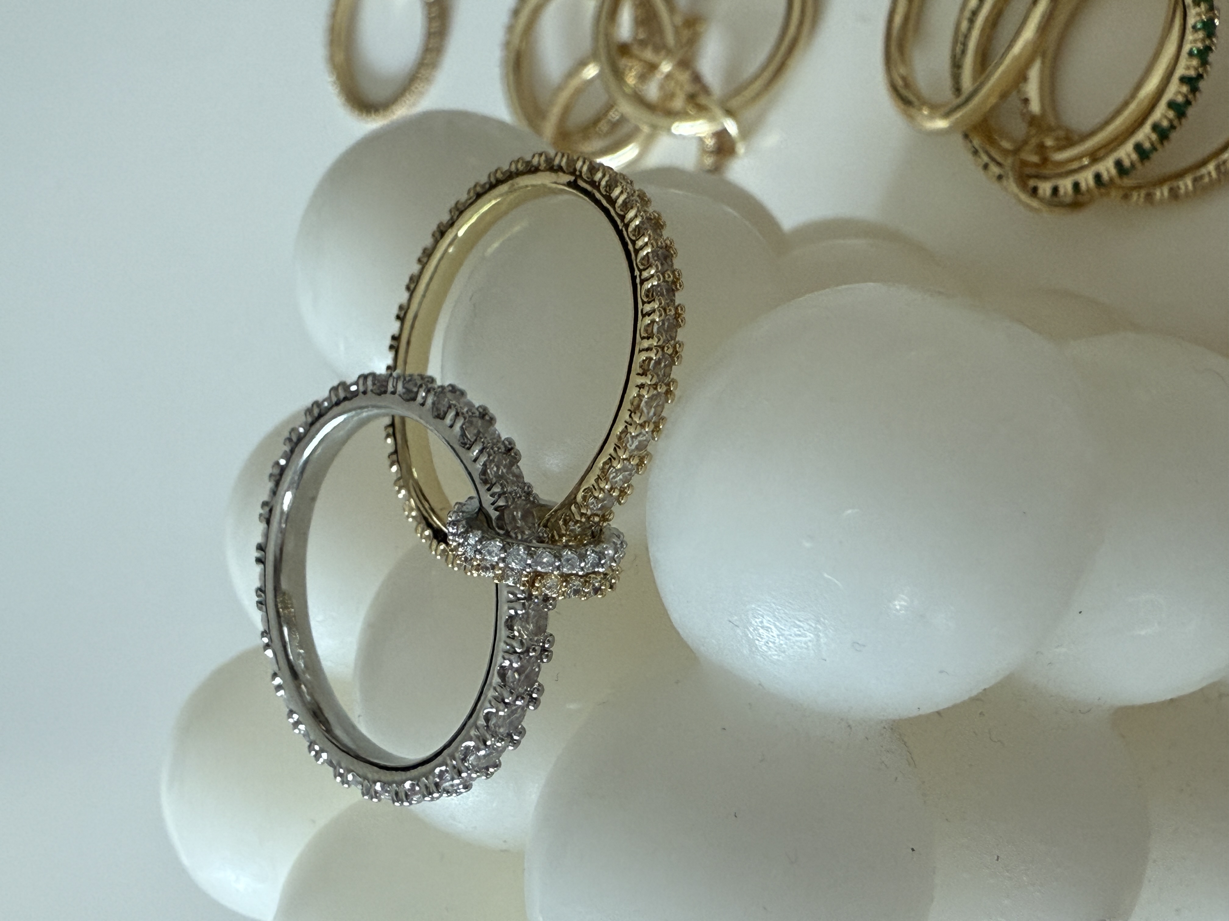 Two-tone Double Row Eternity Ring