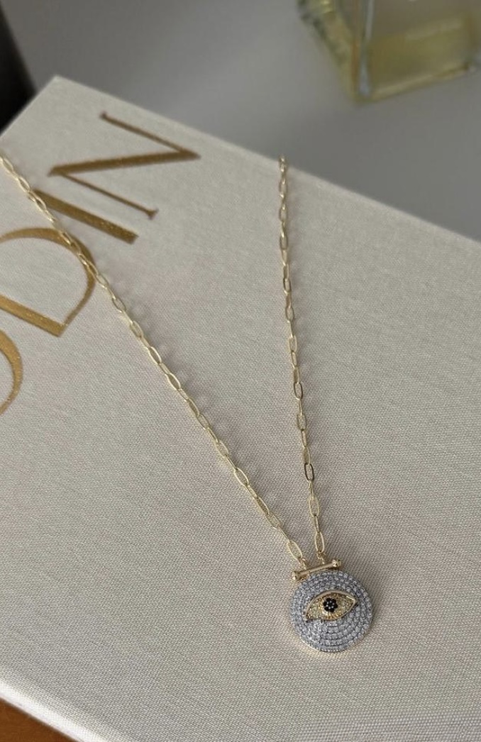 Sparkling Evil Eye Necklace 
