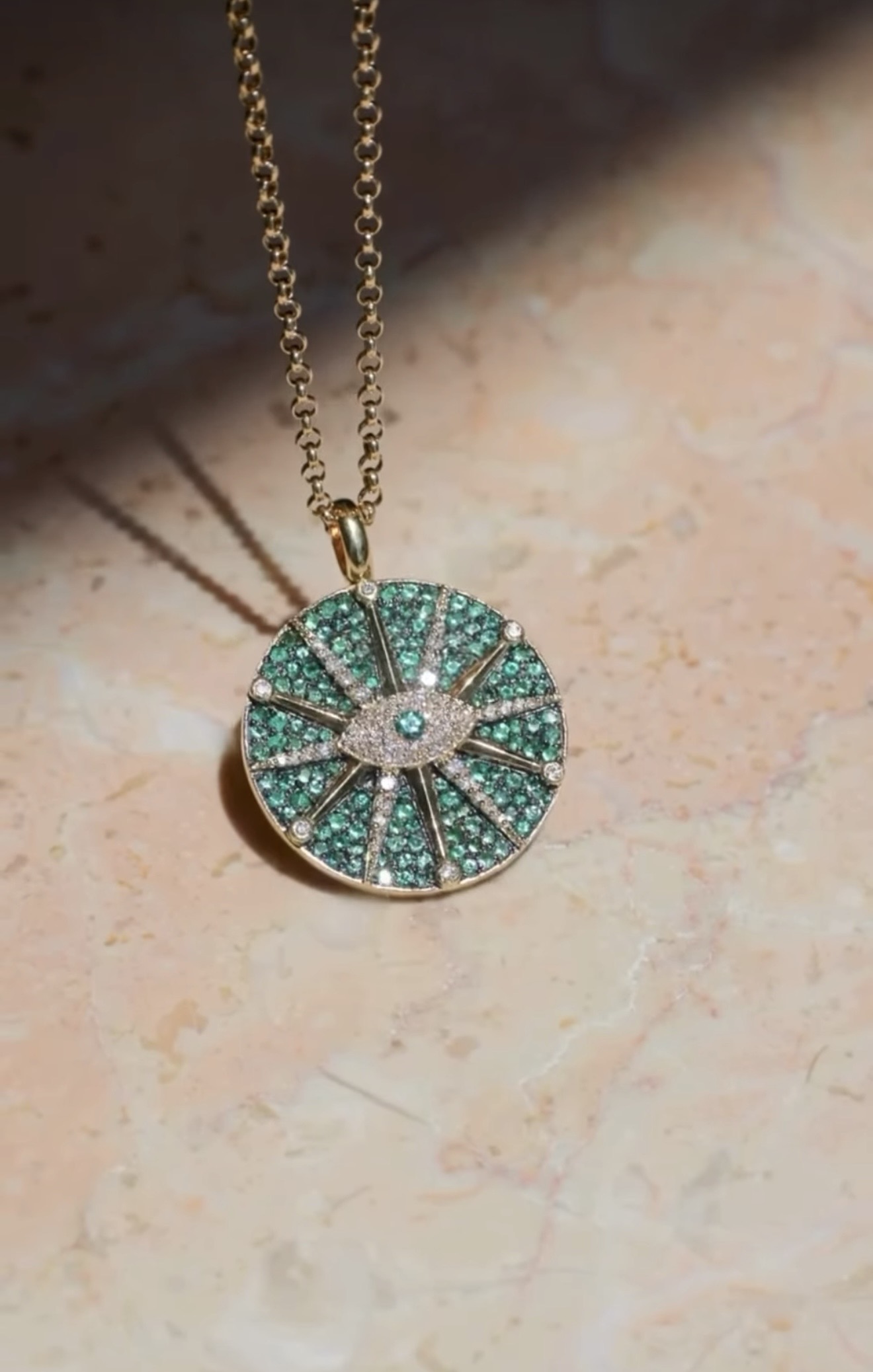 ANNA EVIL EYE MEDALLION NECKLACES