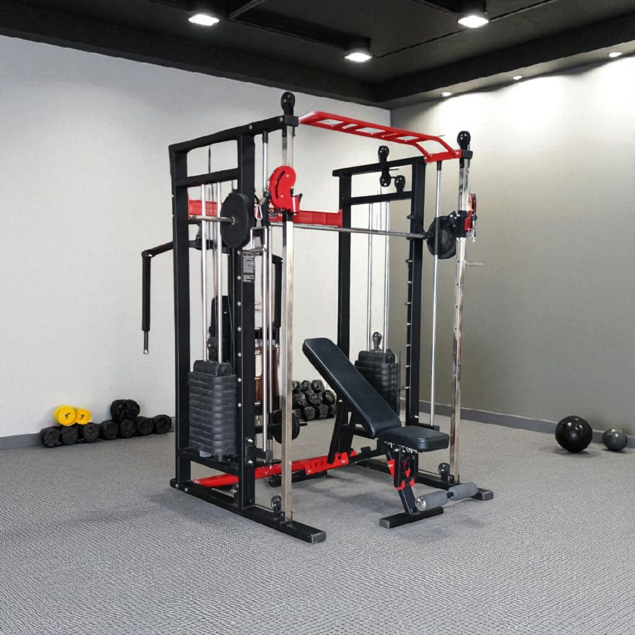 IB900 Pro Multi Home Gym Machine with Separate Pec Fly at rear & smith 