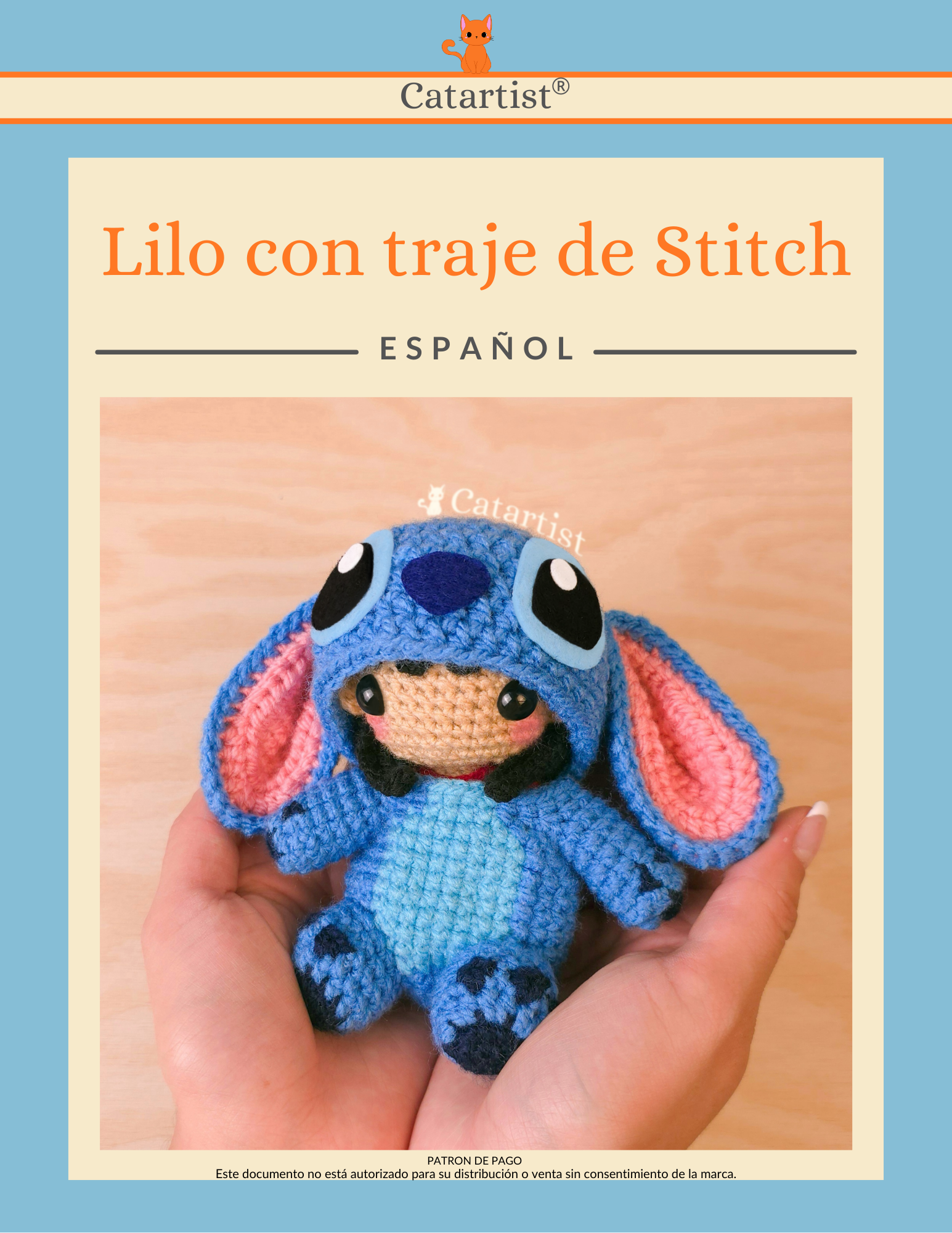 AMIGURUMI PATTERN Muñeca con disfraz de Monstruo azul - PDF - Español