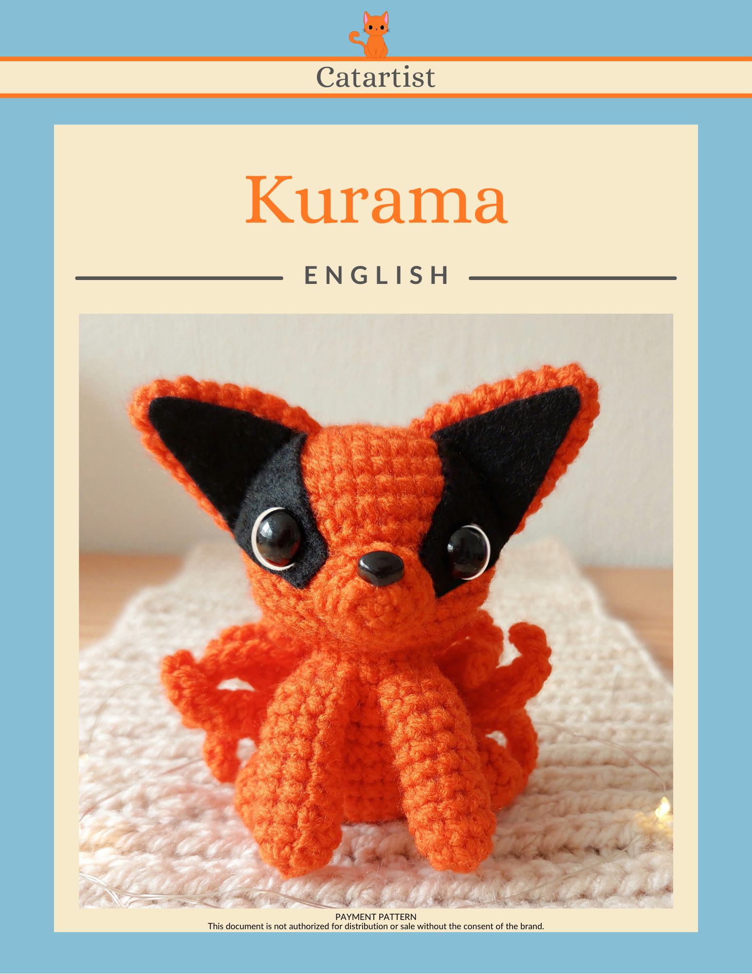 Kurama AMIGURUMI PATTERN - PDF - English