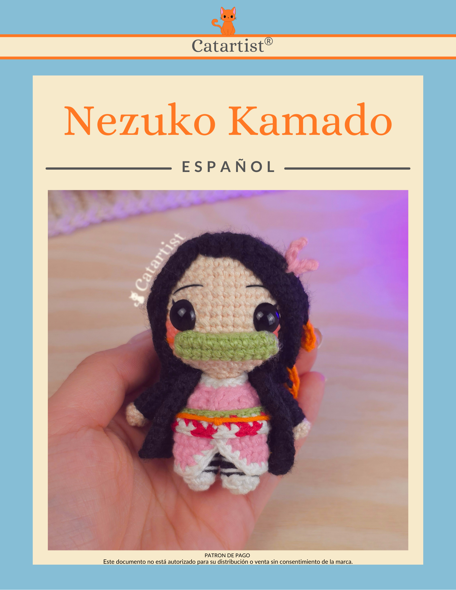 Nezuko Kamado CROCHET PATTERN - Amigurumi - PDF - Español