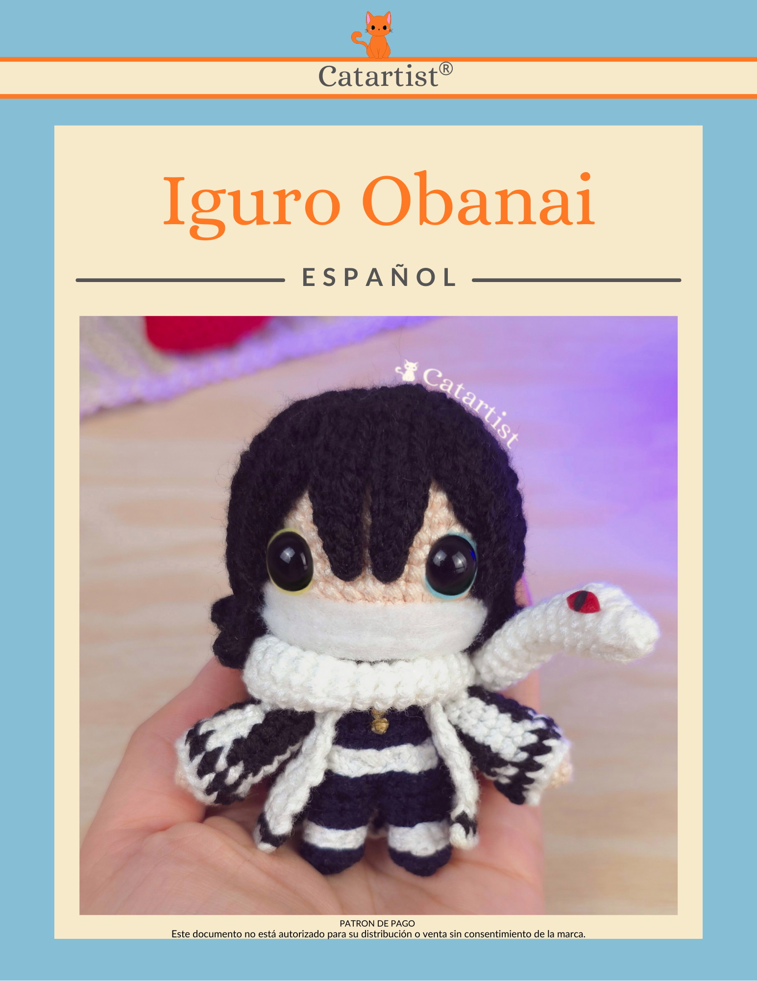 Iguro Obanai CROCHET PATTERN - Amigurumi - PDF - Español