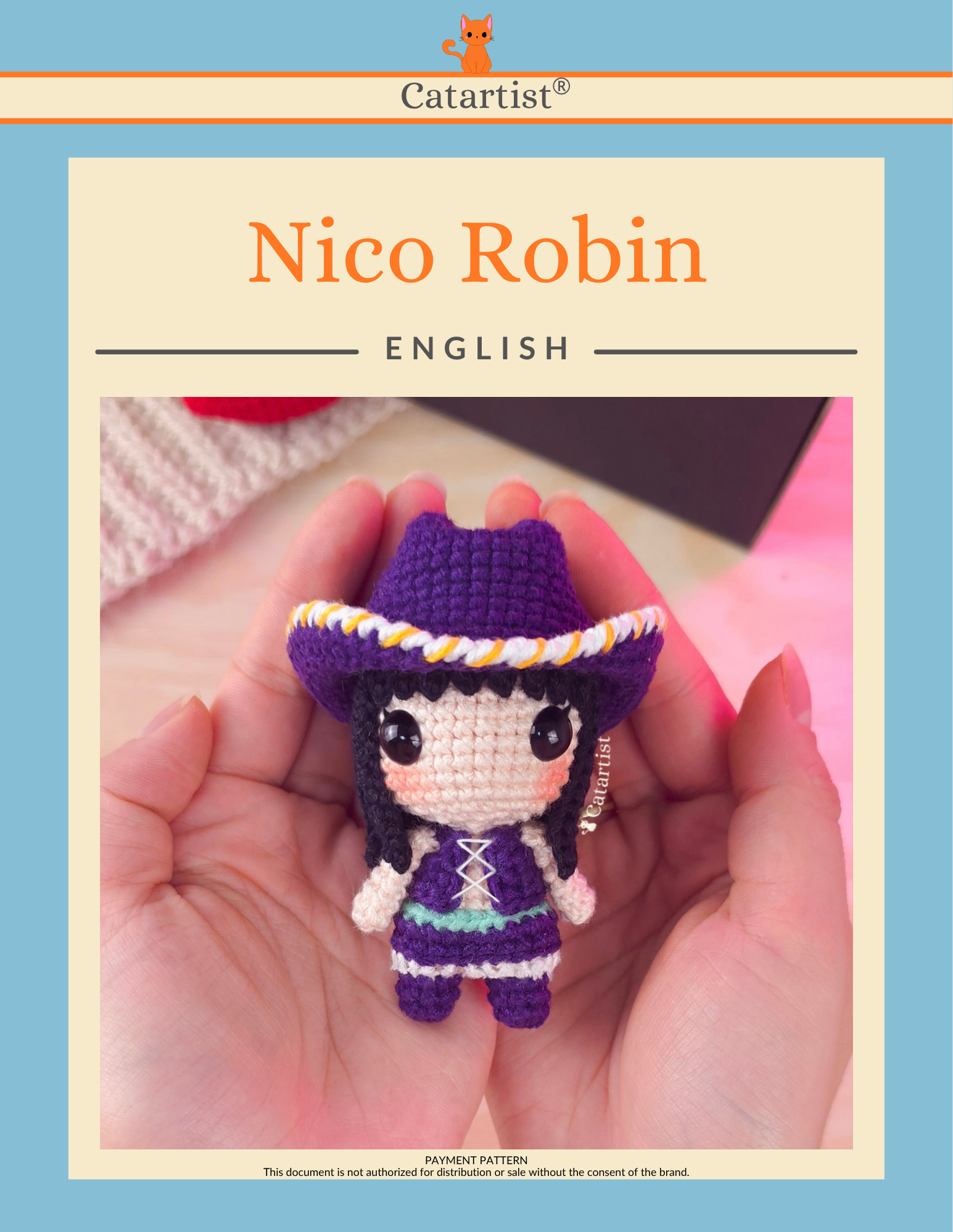 Nico Robin CROCHET PATTERN - Amigurumi - PDF - English