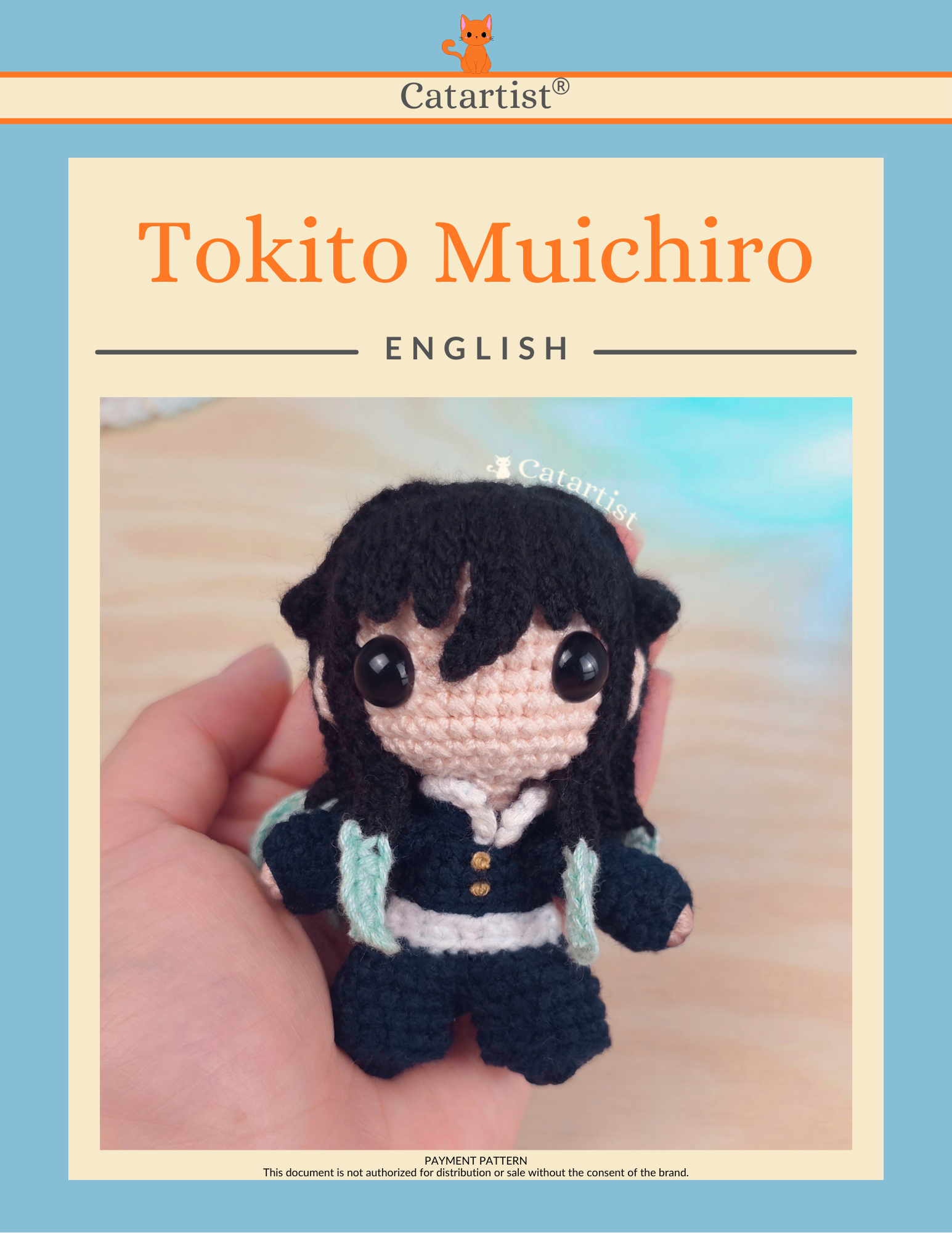 Tokito Muichiro CROCHET PATTERN - Amigurumi - PDF - English