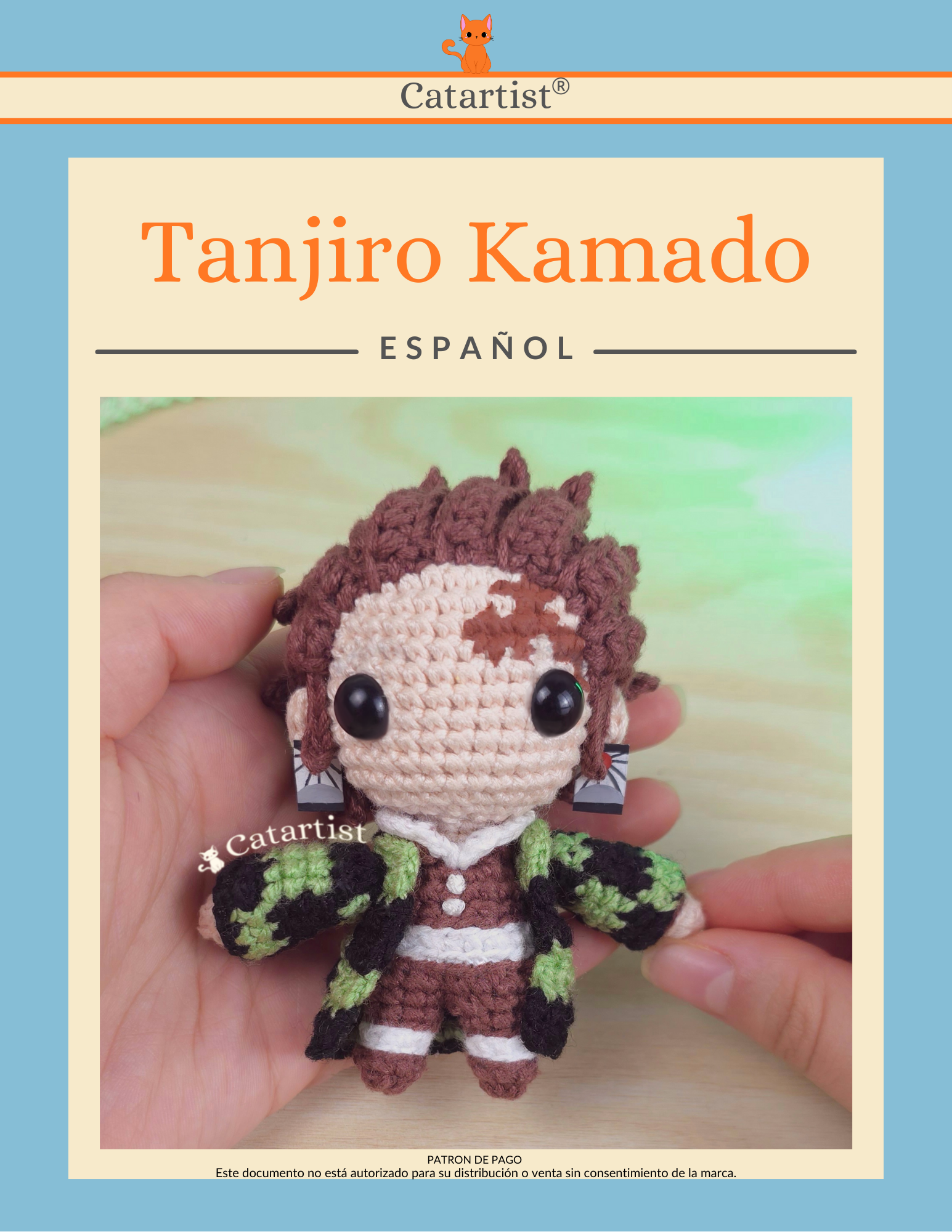 Tanjiro Kamado CROCHET PATTERN - Amigurumi - PDF - Español
