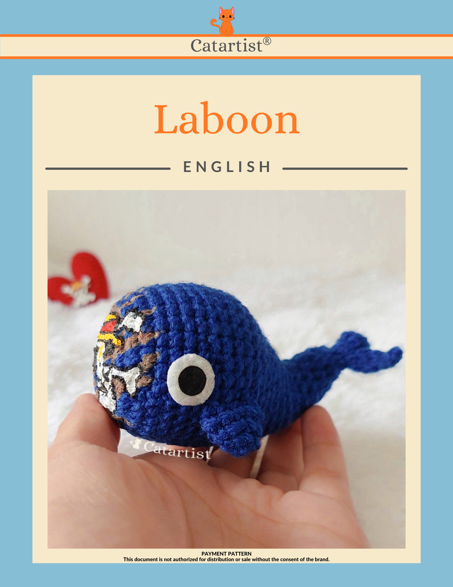 Laboon CROCHET PATTERN - Amigurumi - PDF - English