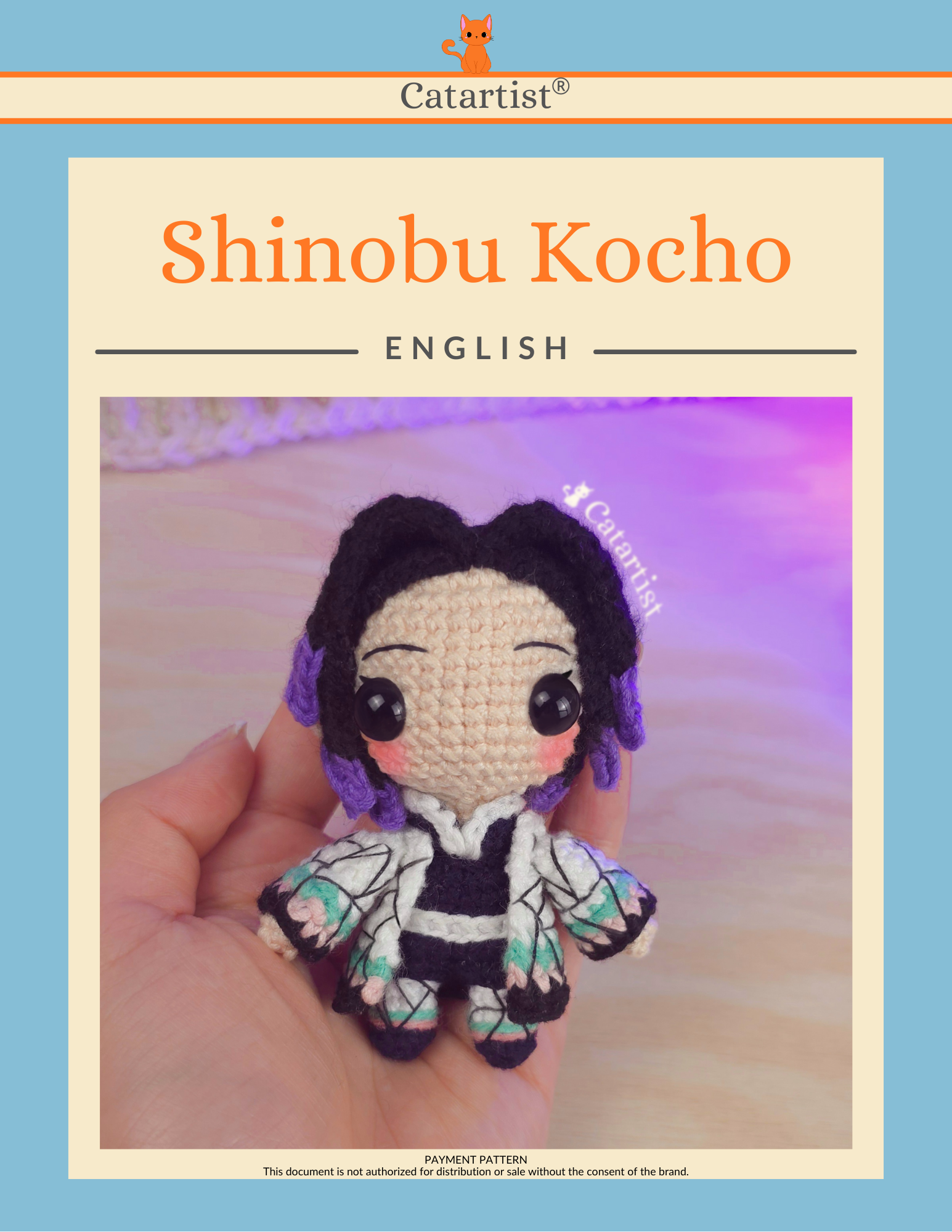 Shinobu Kocho CROCHET PATTERN - Amigurumi - PDF - English