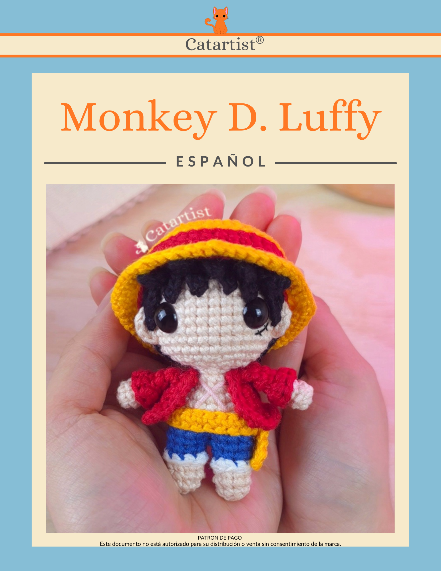 Monkey D. Luffy CROCHET PATTERN - Amigurumi - PDF - Español