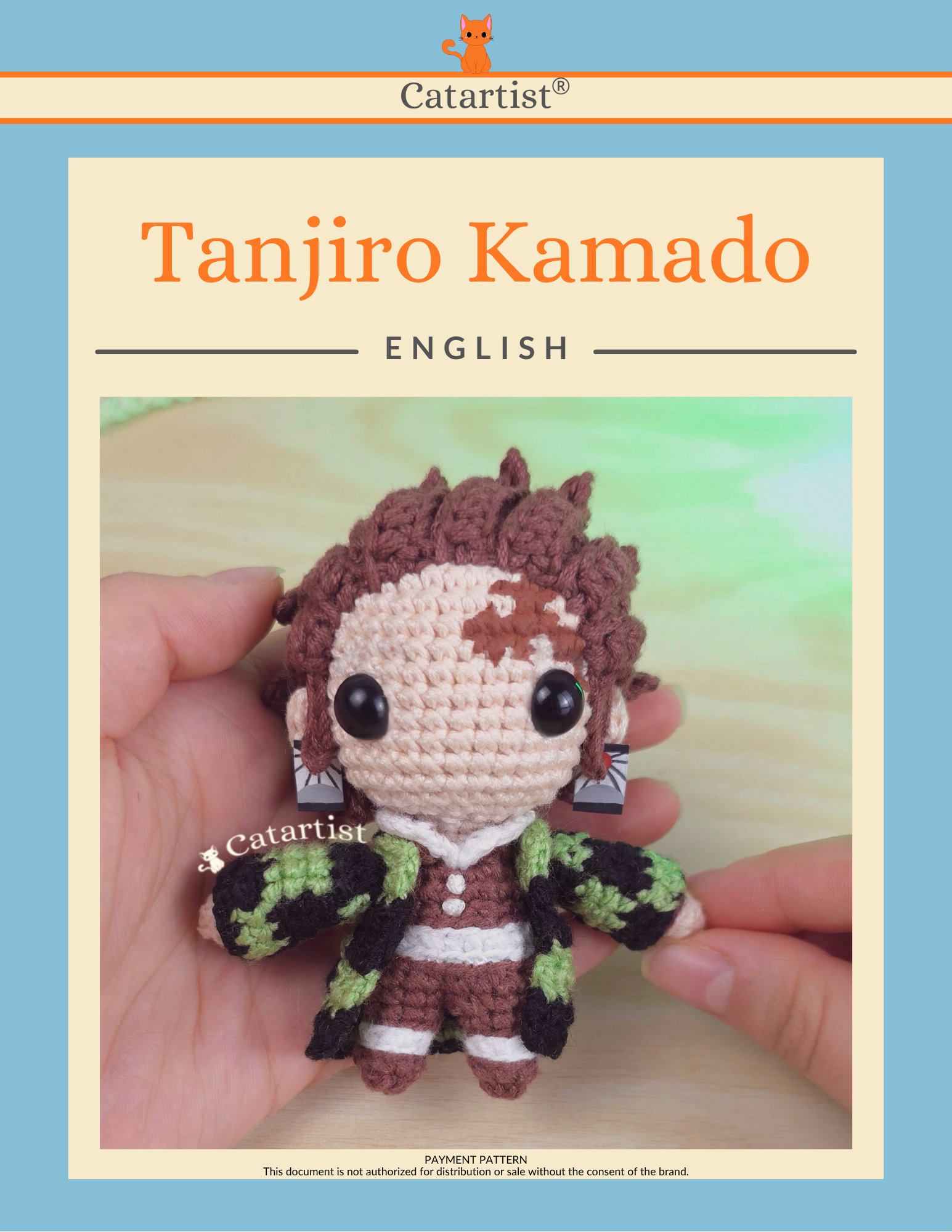 Tanjiro Kamado CROCHET PATTERN - Amigurumi - PDF - English