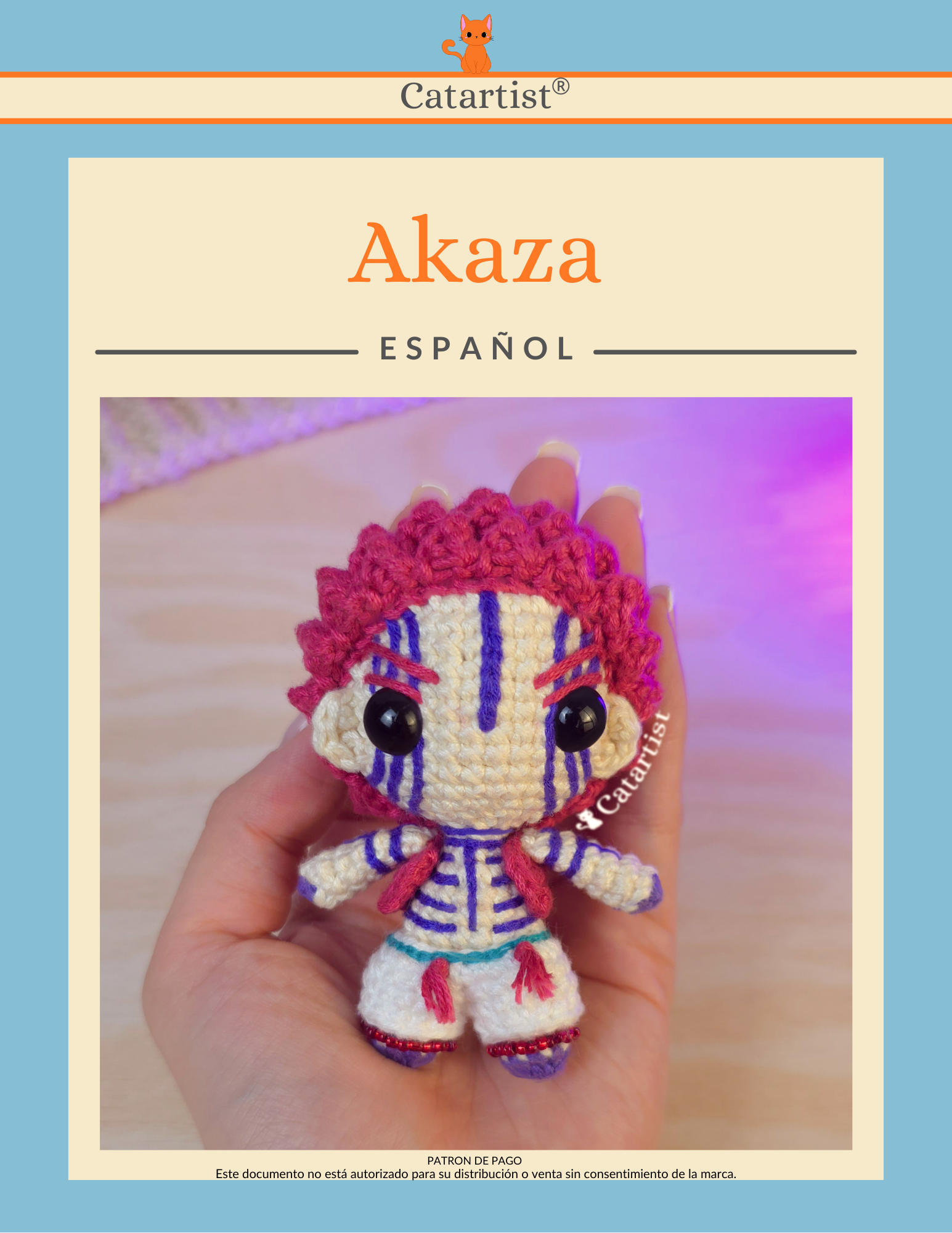 Akaza CROCHET PATTERN - Amigurumi - PDF - Español
