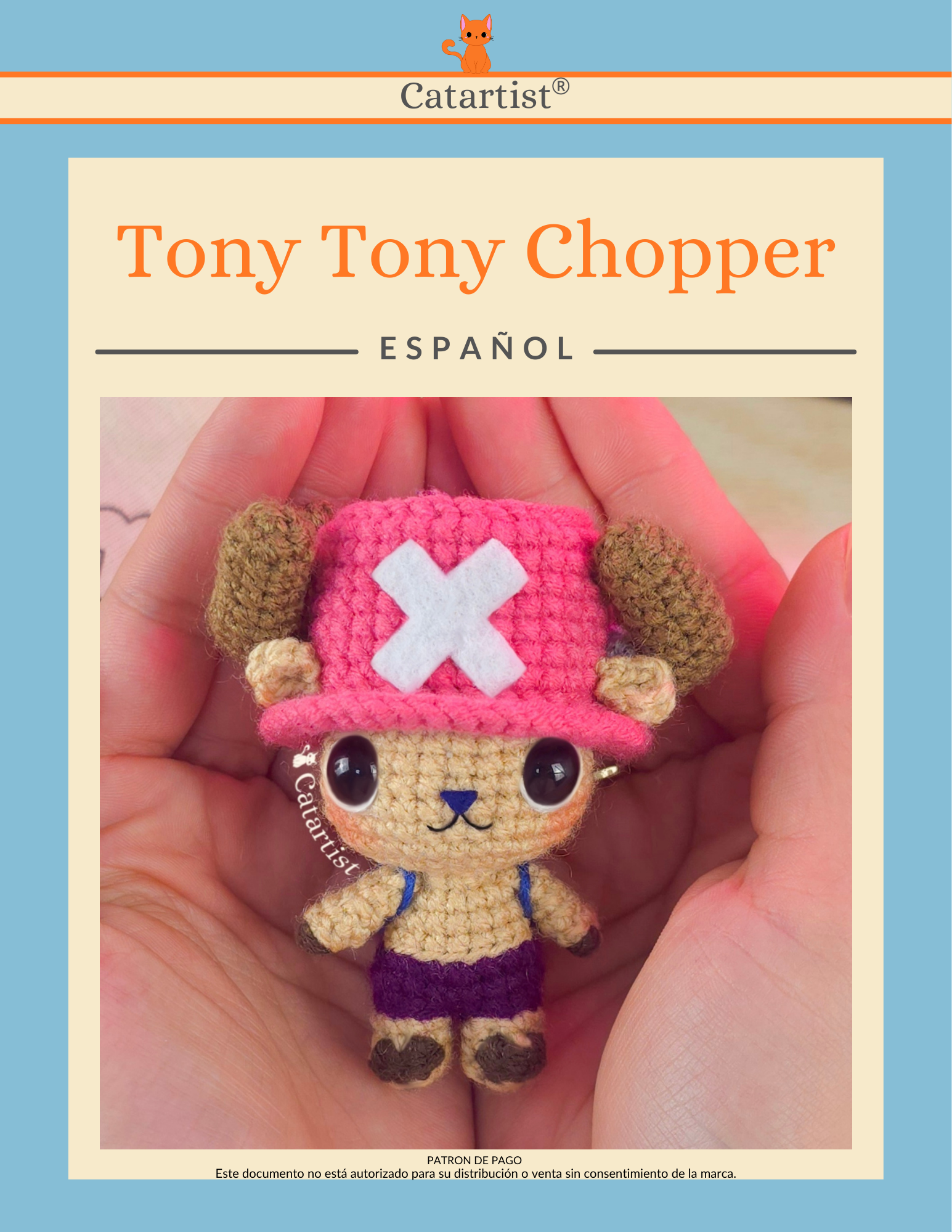 Tony Tony Chopper CROCHET PATTERN - Amigurumi - PDF - Español
