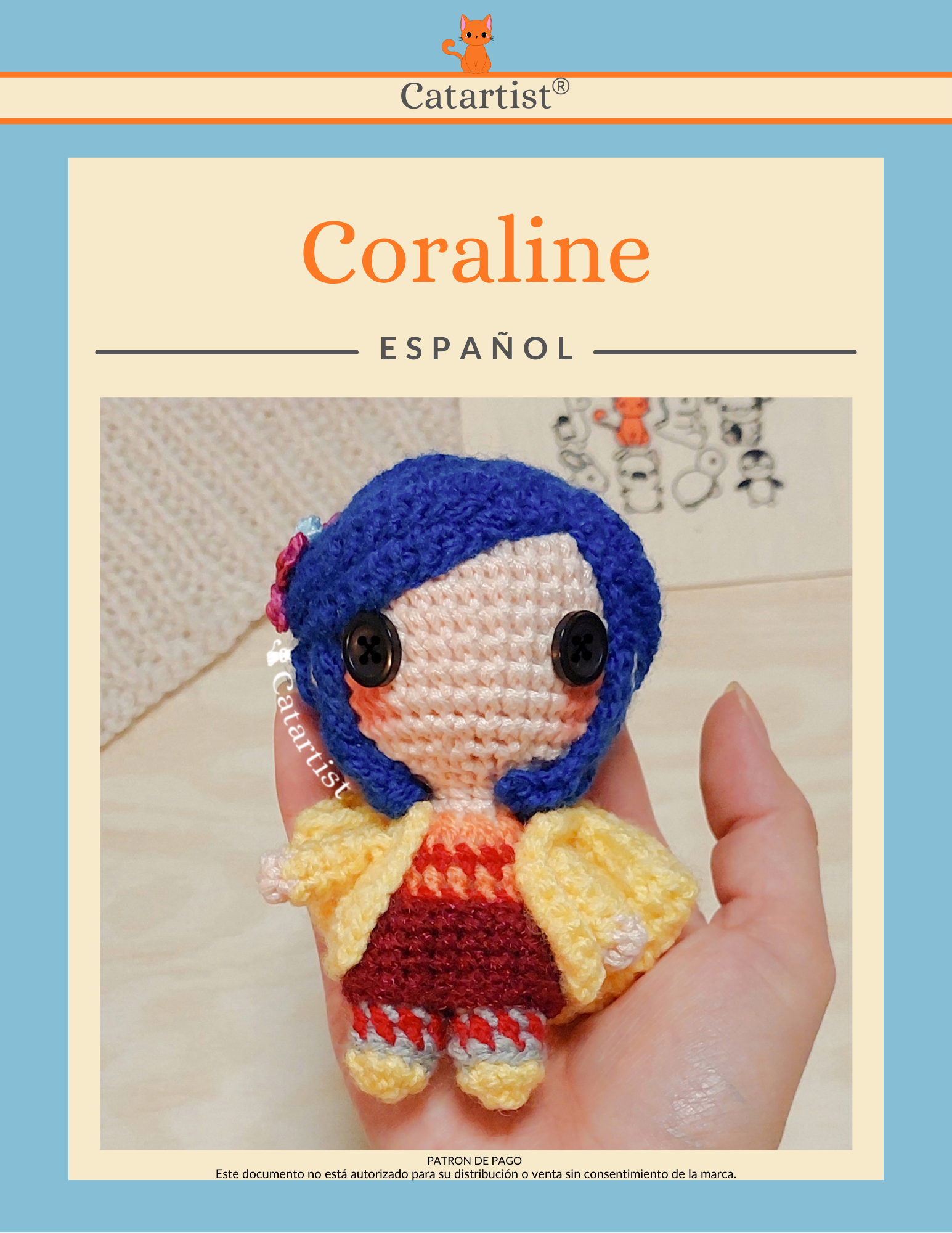 Coraline AMIGURUMI PATTERN - PDF - Español