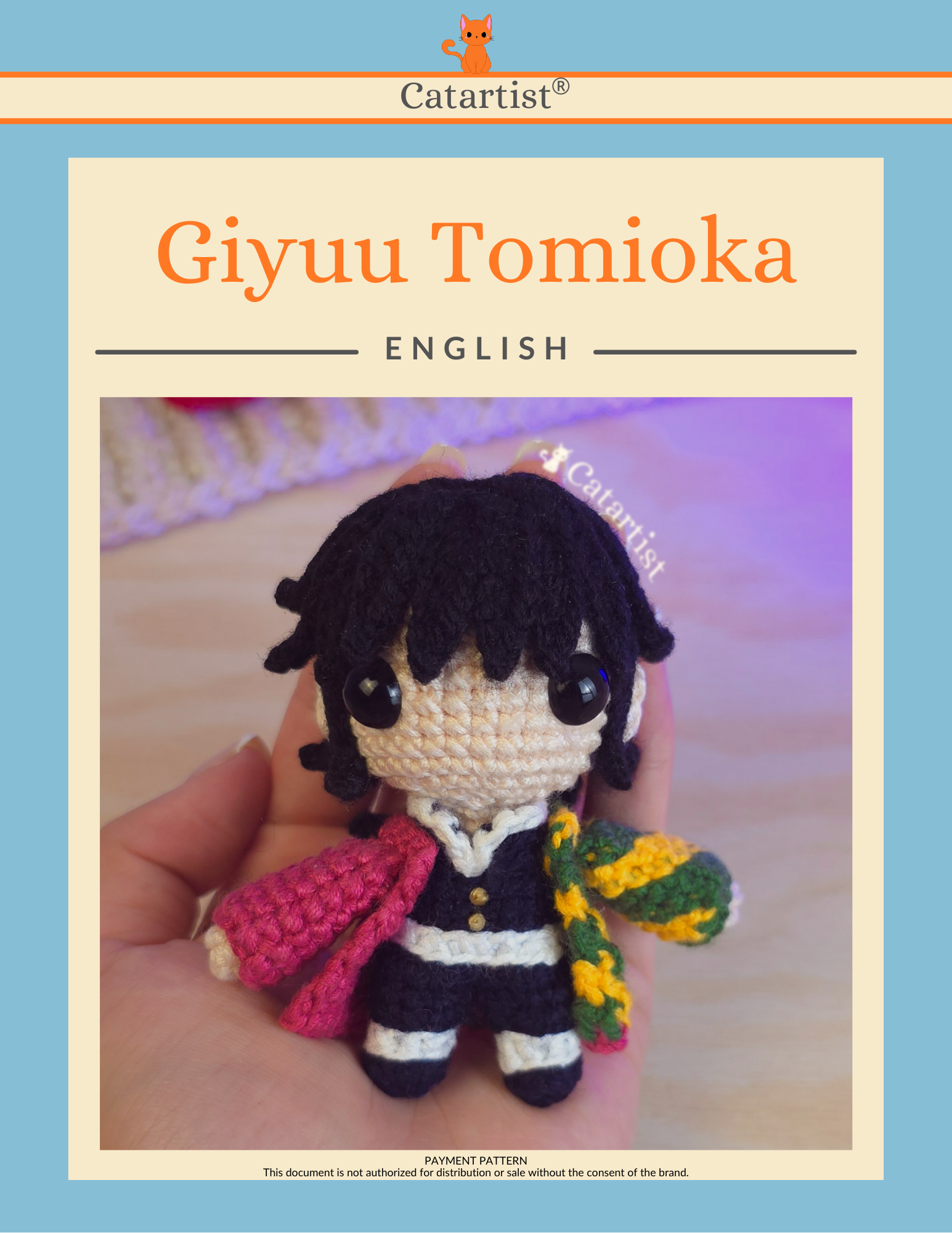 Giyu Tomioka CROCHET PATTERN - Amigurumi - PDF - English