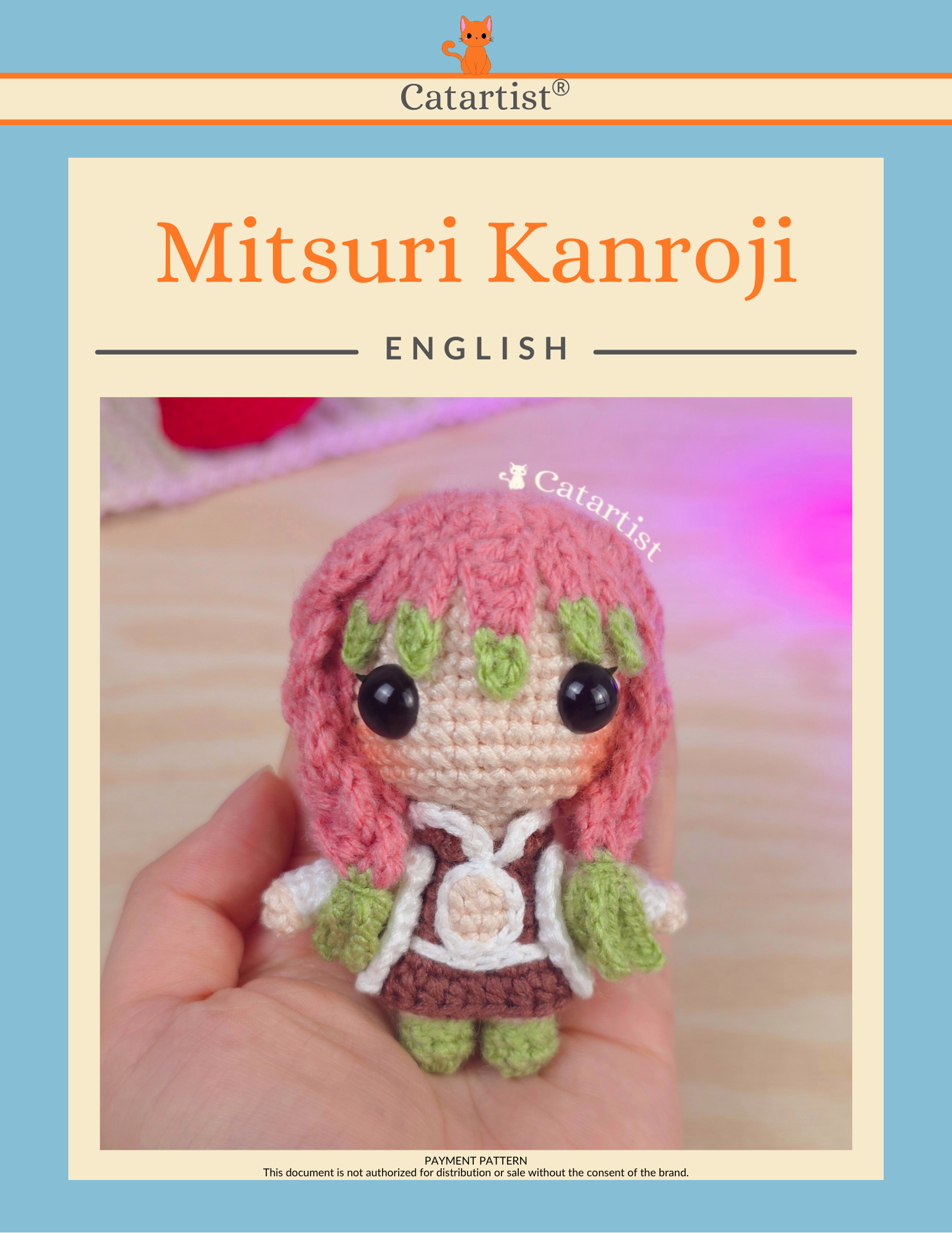 Mitsuri Kanroji CROCHET PATTERN - Amigurumi - PDF - English