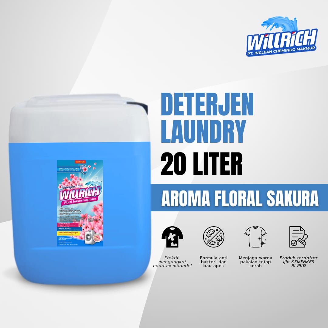 Willrich - Deterjen Laundry Pakaian 20 Liter