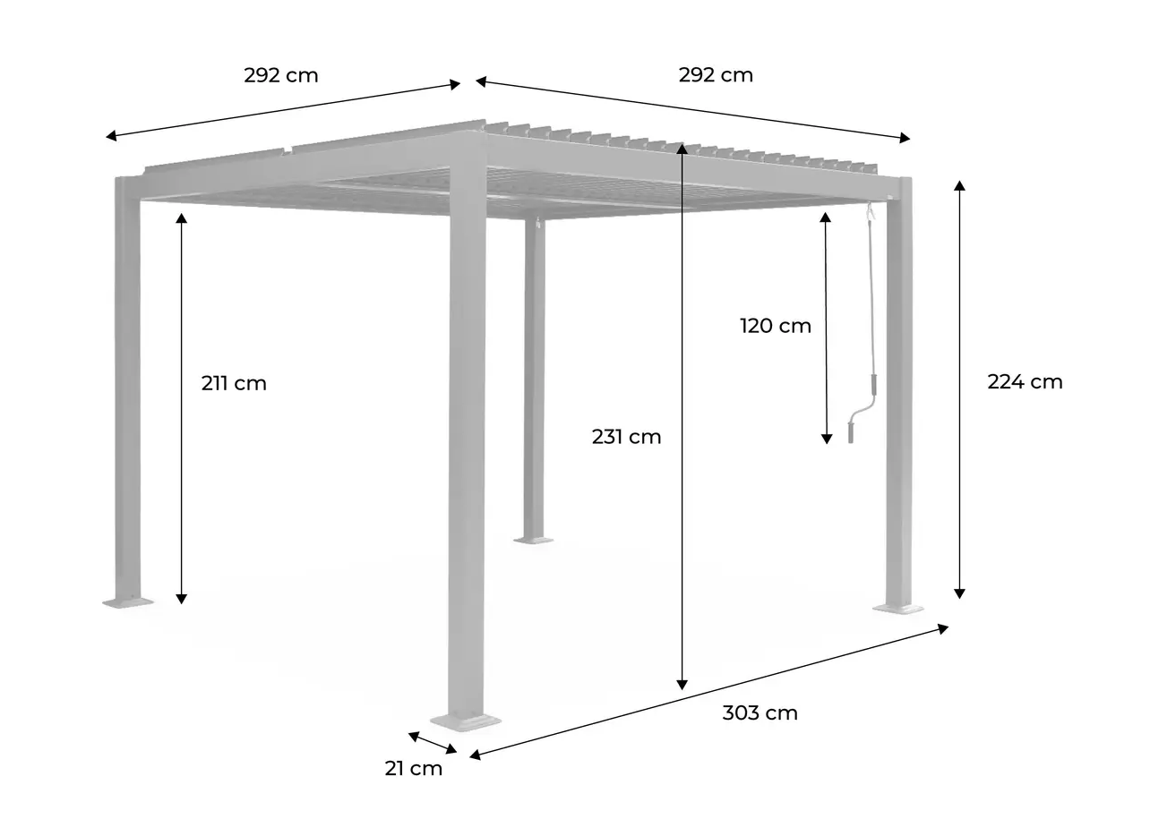 PERGOLA BIOCLIMATIQUE ALU ET ACIER MANUEL