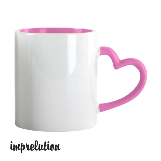 Taza interior y asa corazon color