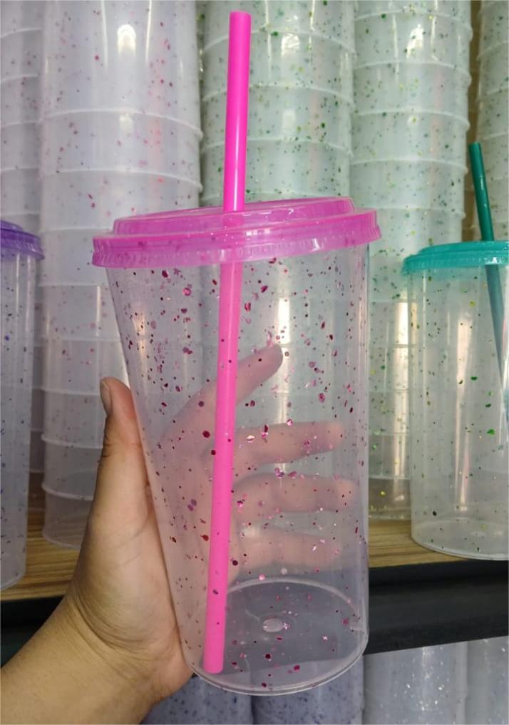 Vaso con popote 450 ml