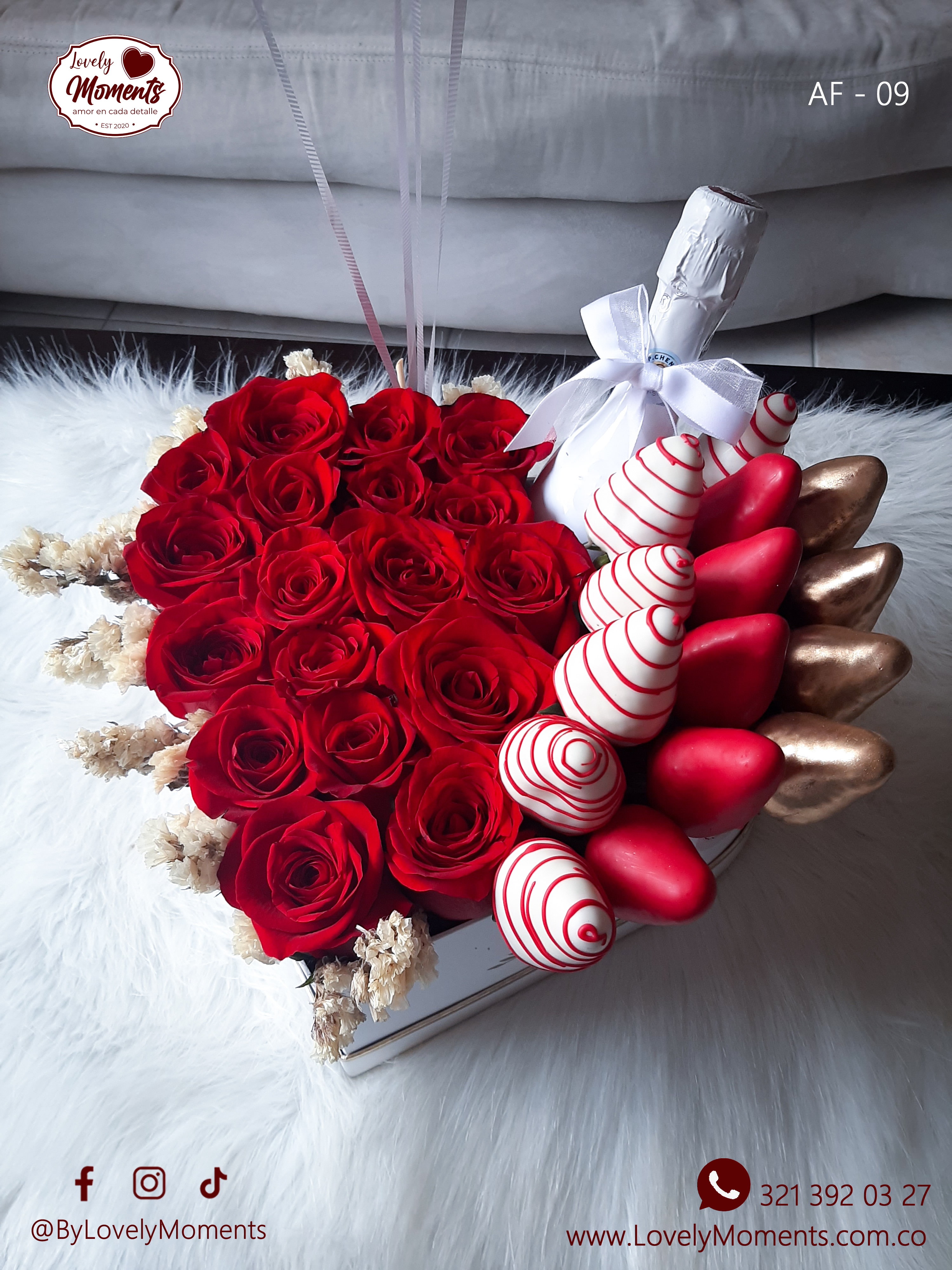 Arreglo Floral en Caja Sinfonía de Amor | Arreglos Florales en Pereira