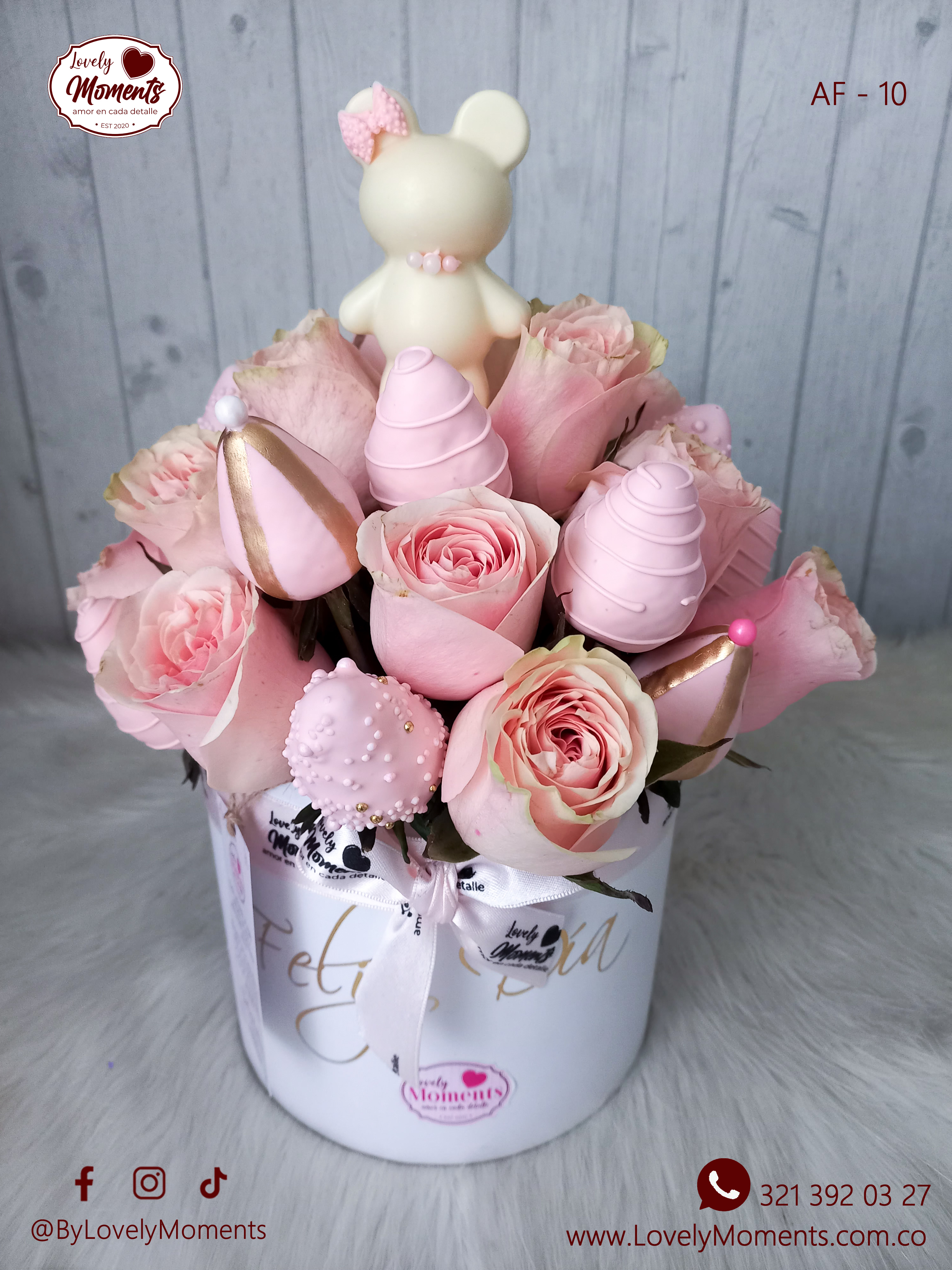 Caja de flores Ternura | Flores para Matrimonio Bodas