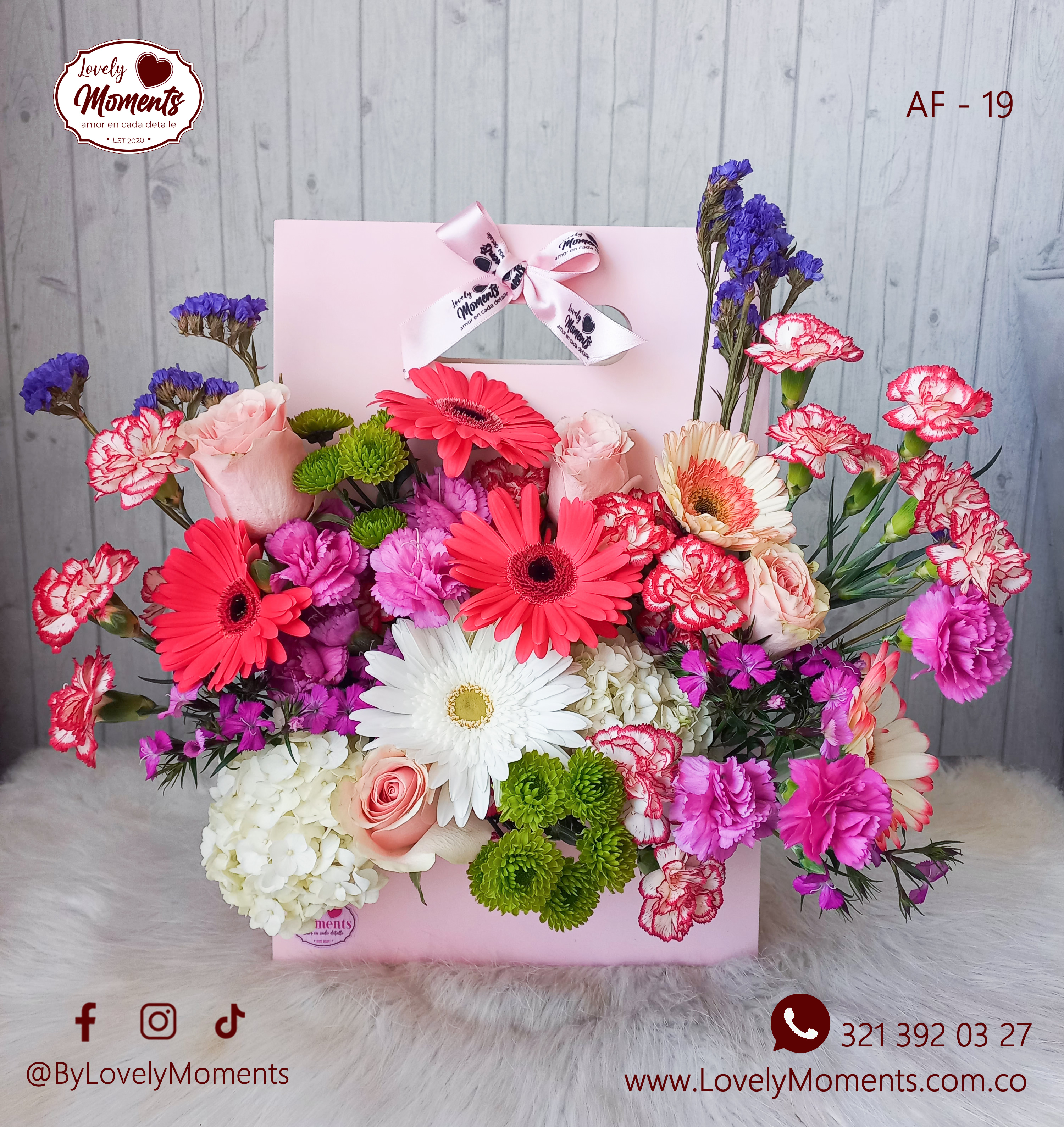 Canasta de Flores de Lujo Romance | Flores para regalo en Pereira Dosquebradas