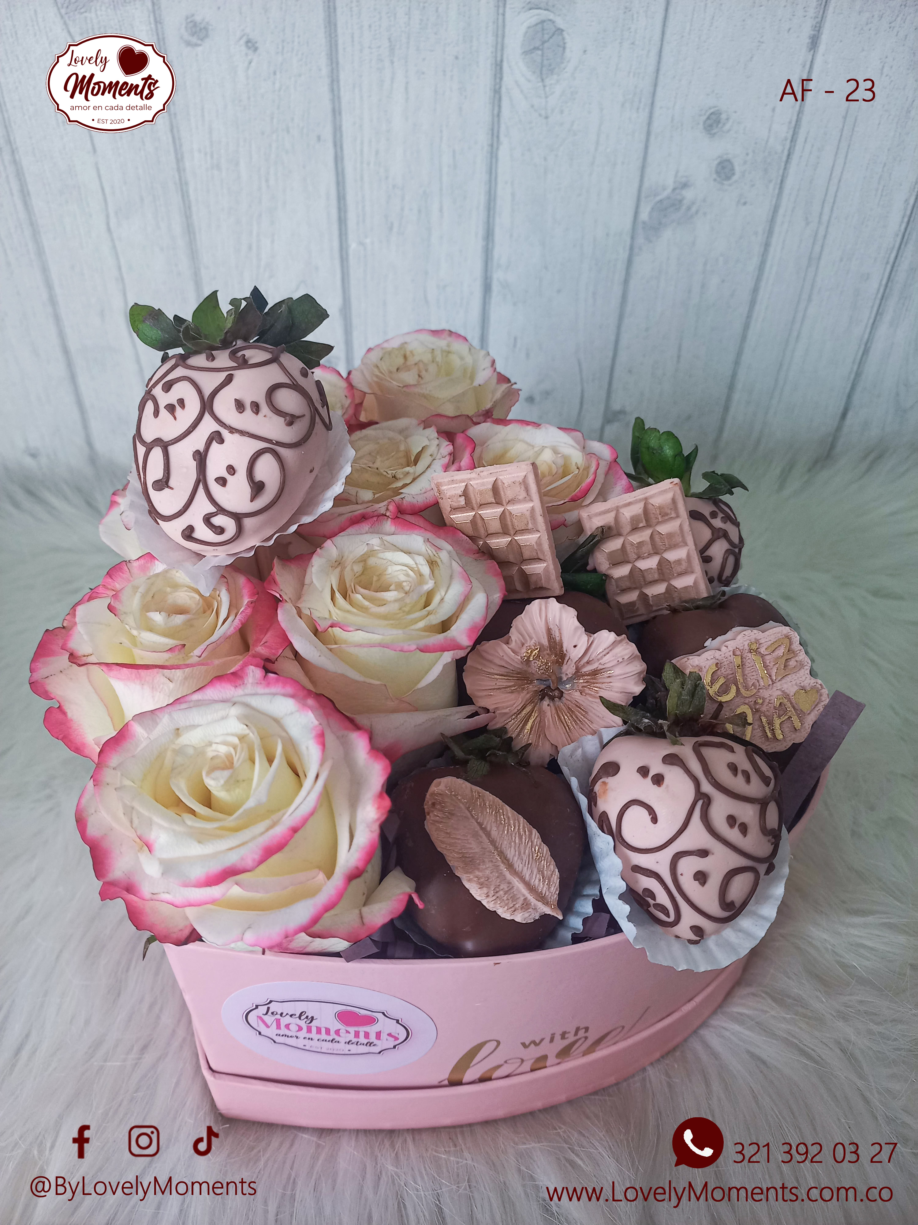 Arreglo Pasión con flores y chocolates | Regalos Románticos Pereira