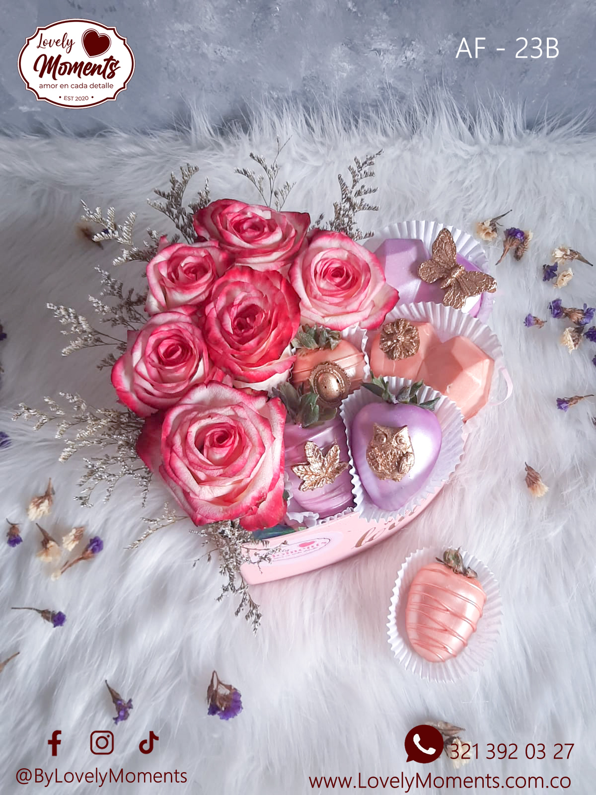 Arreglo Pasión con flores y chocolates | Regalos Románticos Pereira