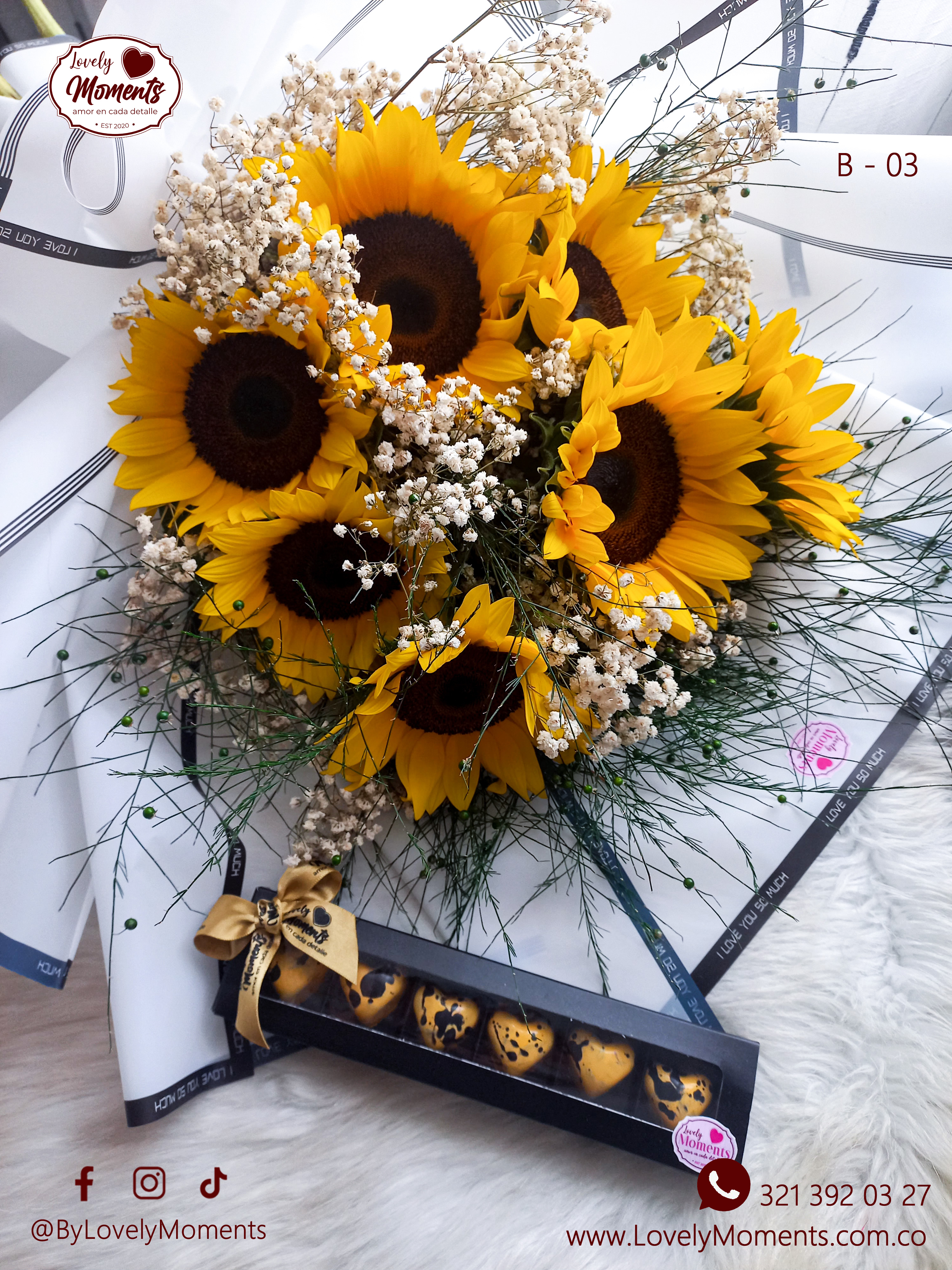 Bouquet de Girasoles Sutil | Arreglo Girasoles Pereira