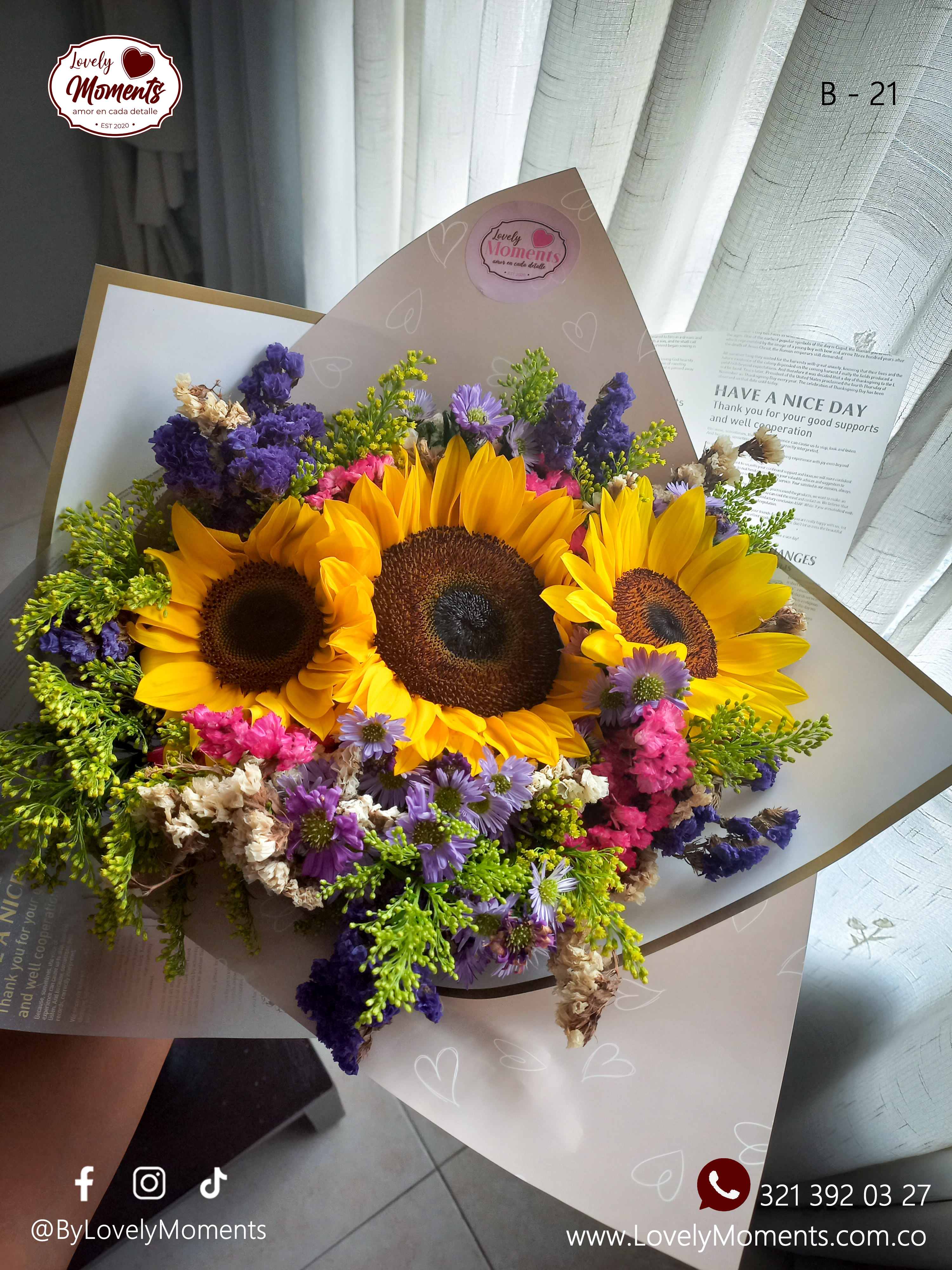 Bouquet de Girasoles Honey | Ramos con girasoles Pereira