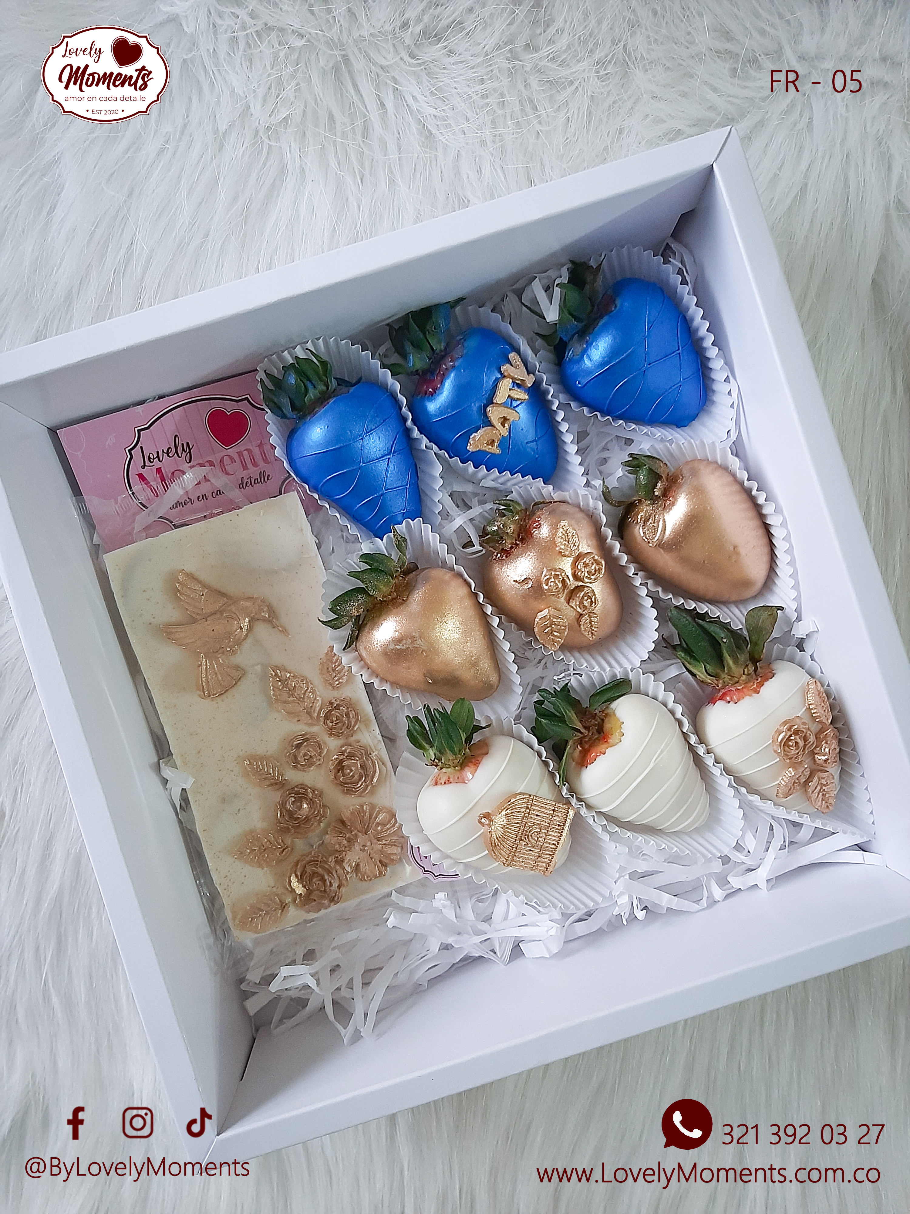 Caja de Fresas recubiertas con chocolate Sunshine en Pereira 