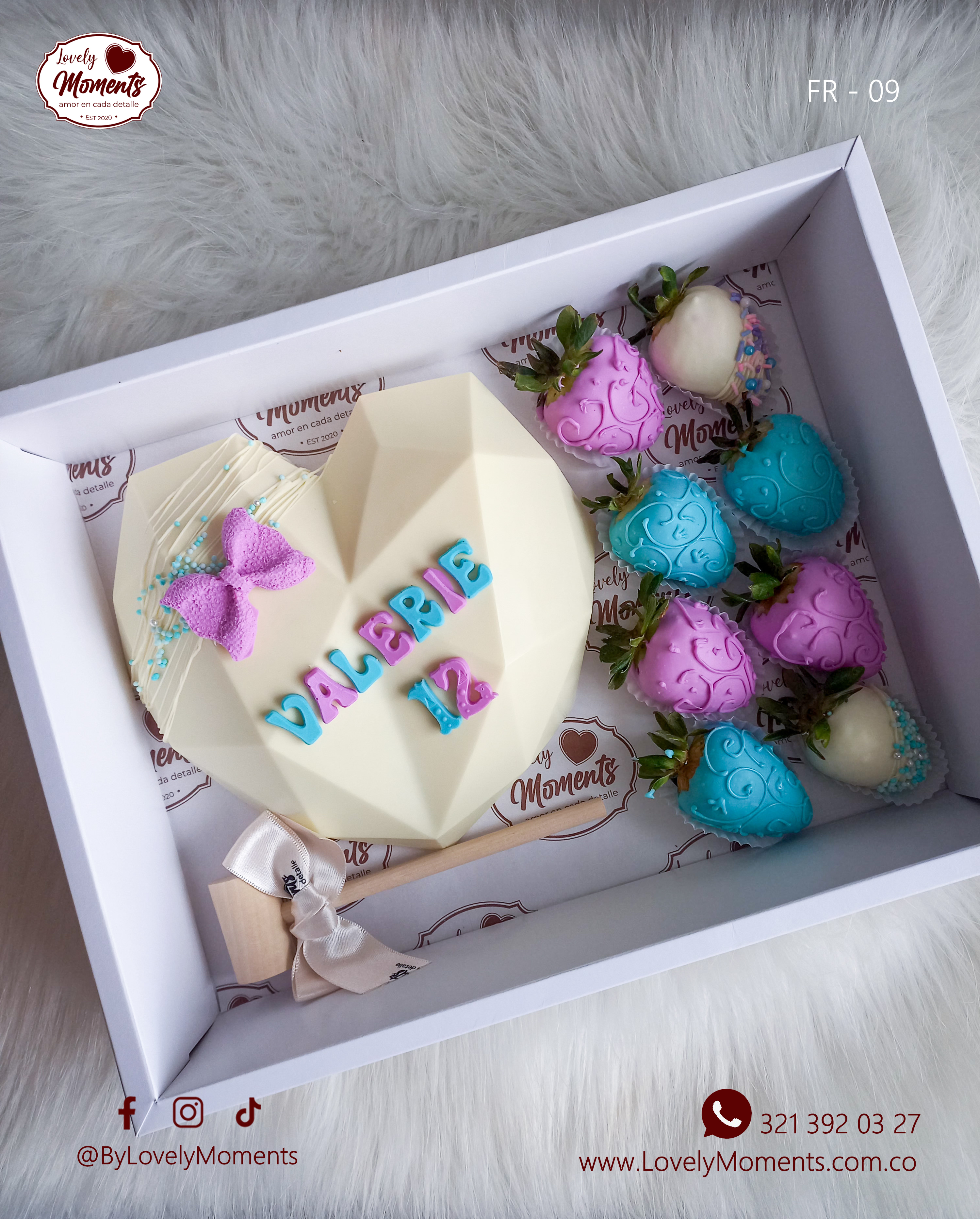 Caja Elixir de Fresas y Corazón de Chocolate | Chocolates Sorpresa