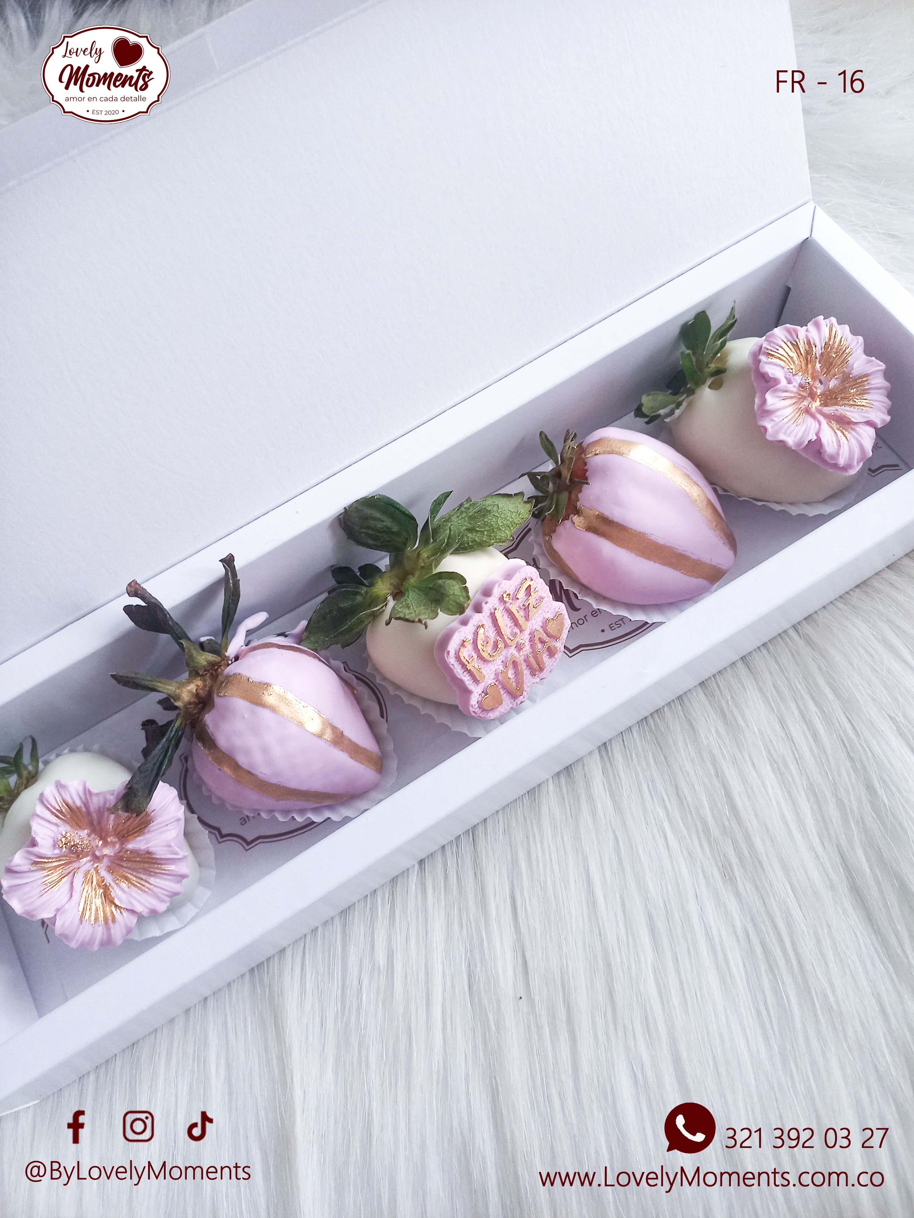 Caja Amar de Fresas con Chocolate x 5 Unidades | Pereira Dosquebradas