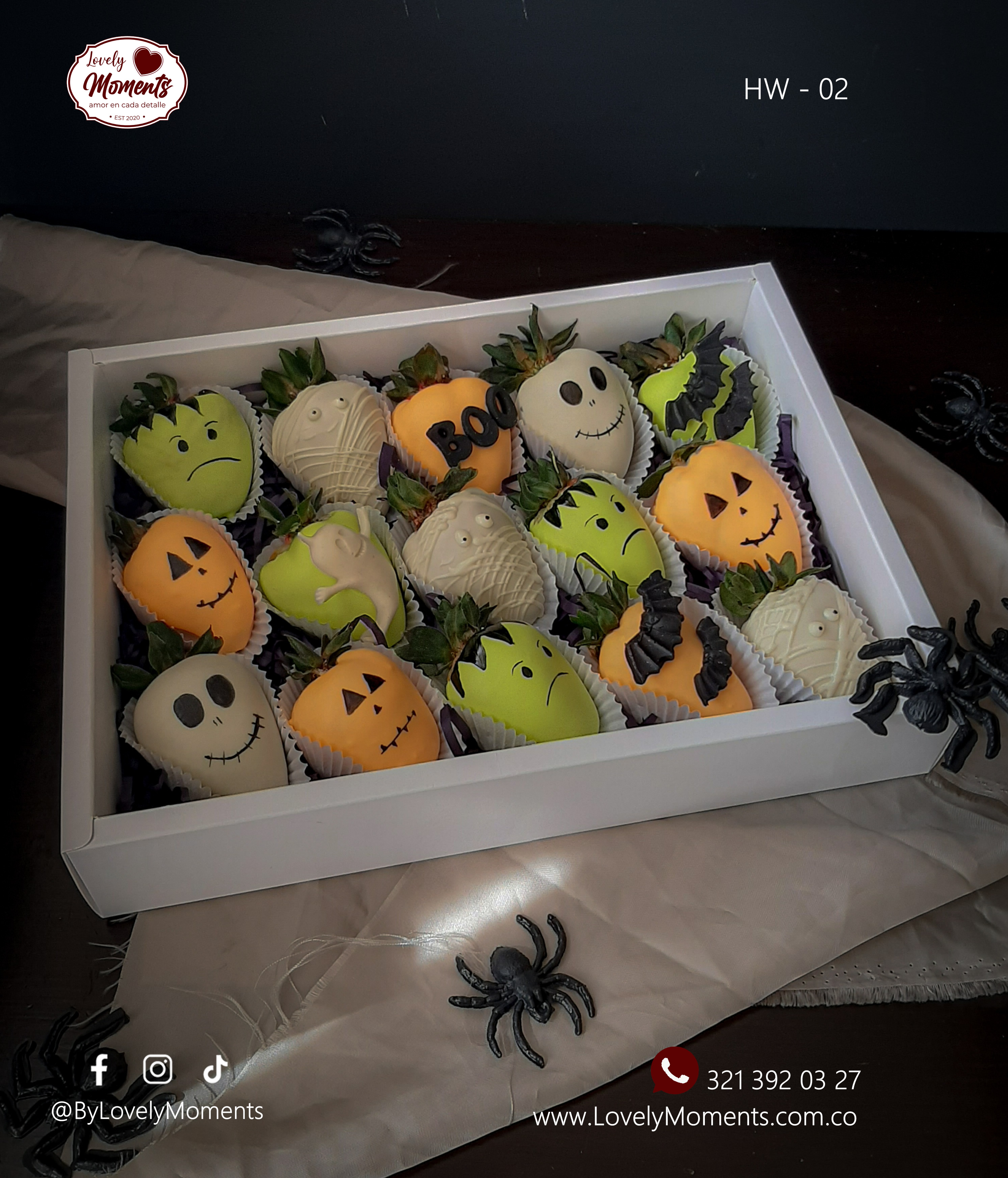 Caja de Fresas de Halloween Triki Triki x 12