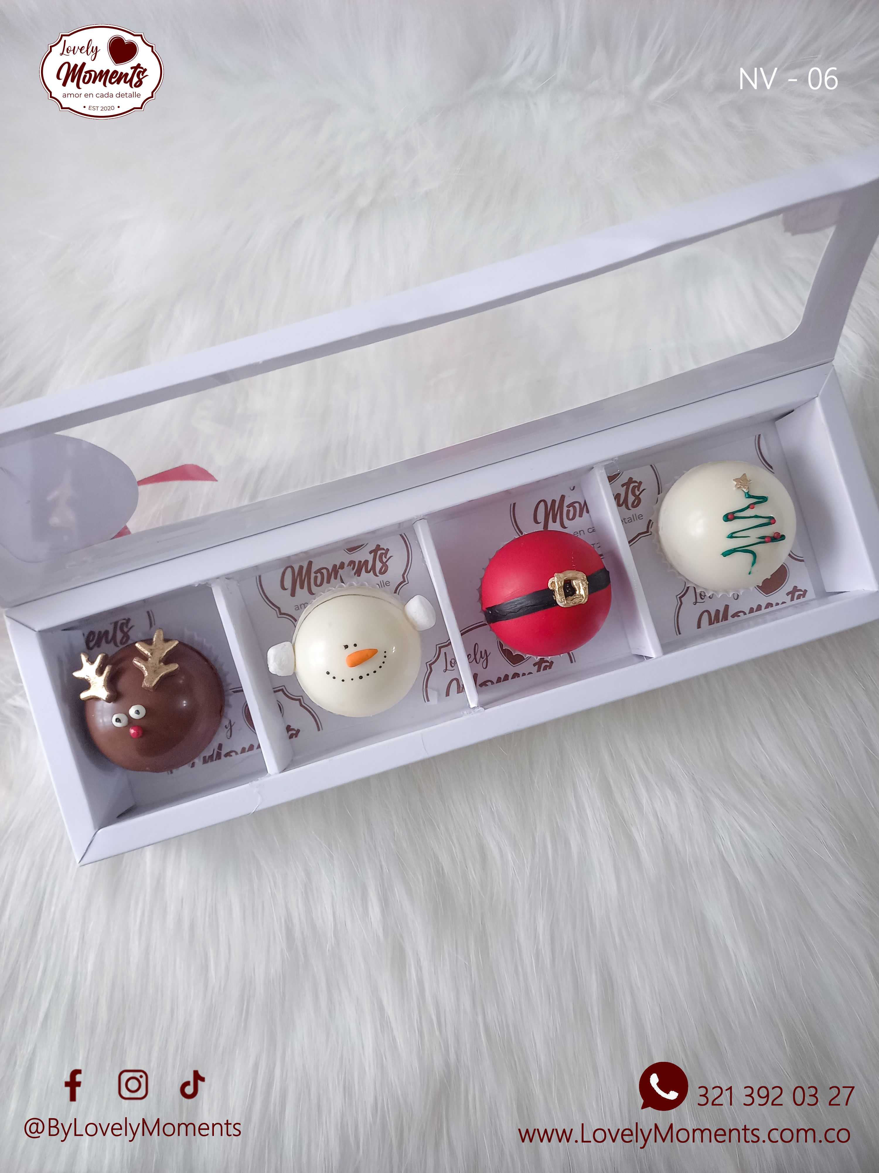 Choco Bombas Navideñas Pereira Caja x 4 Unidades