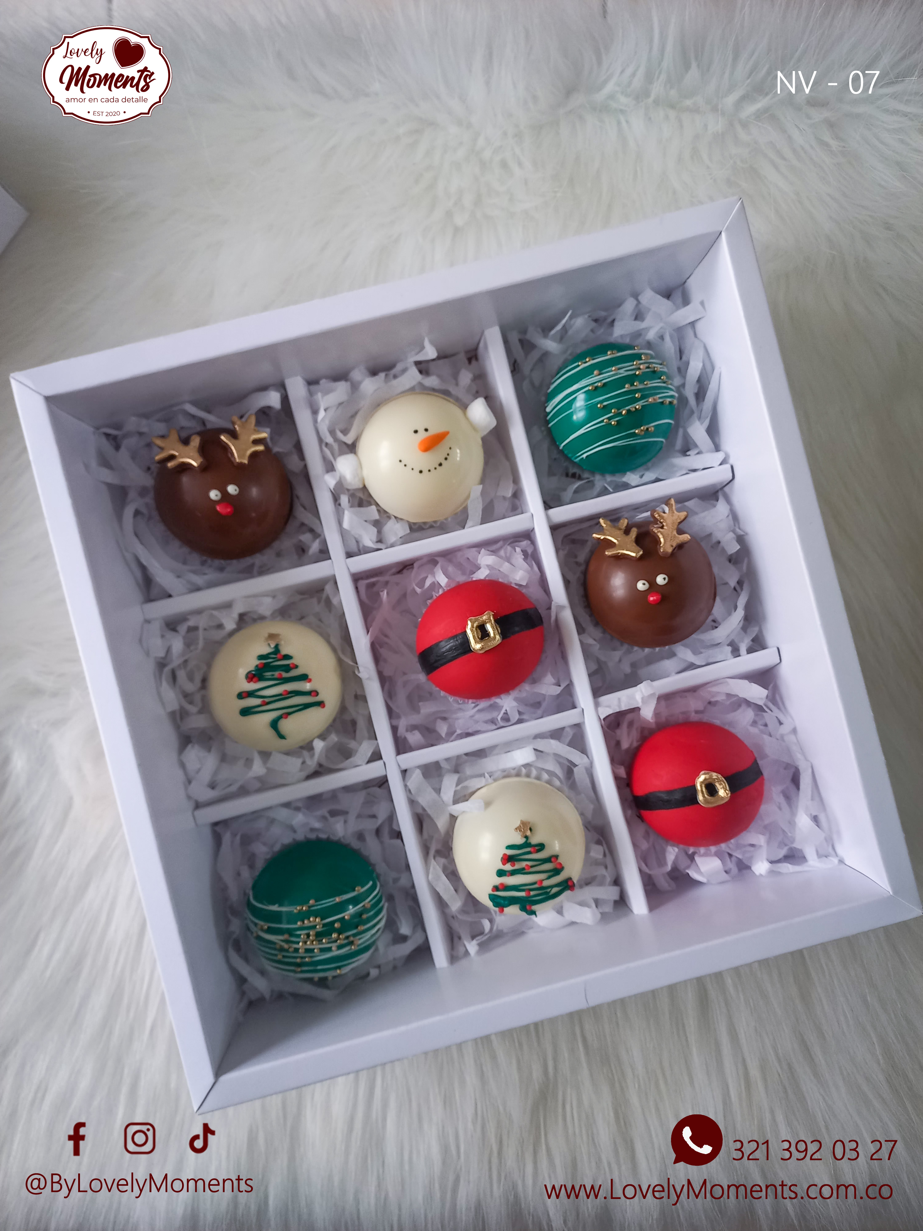 Caja Choconavidad de 9 Choco Bombs Pereira
