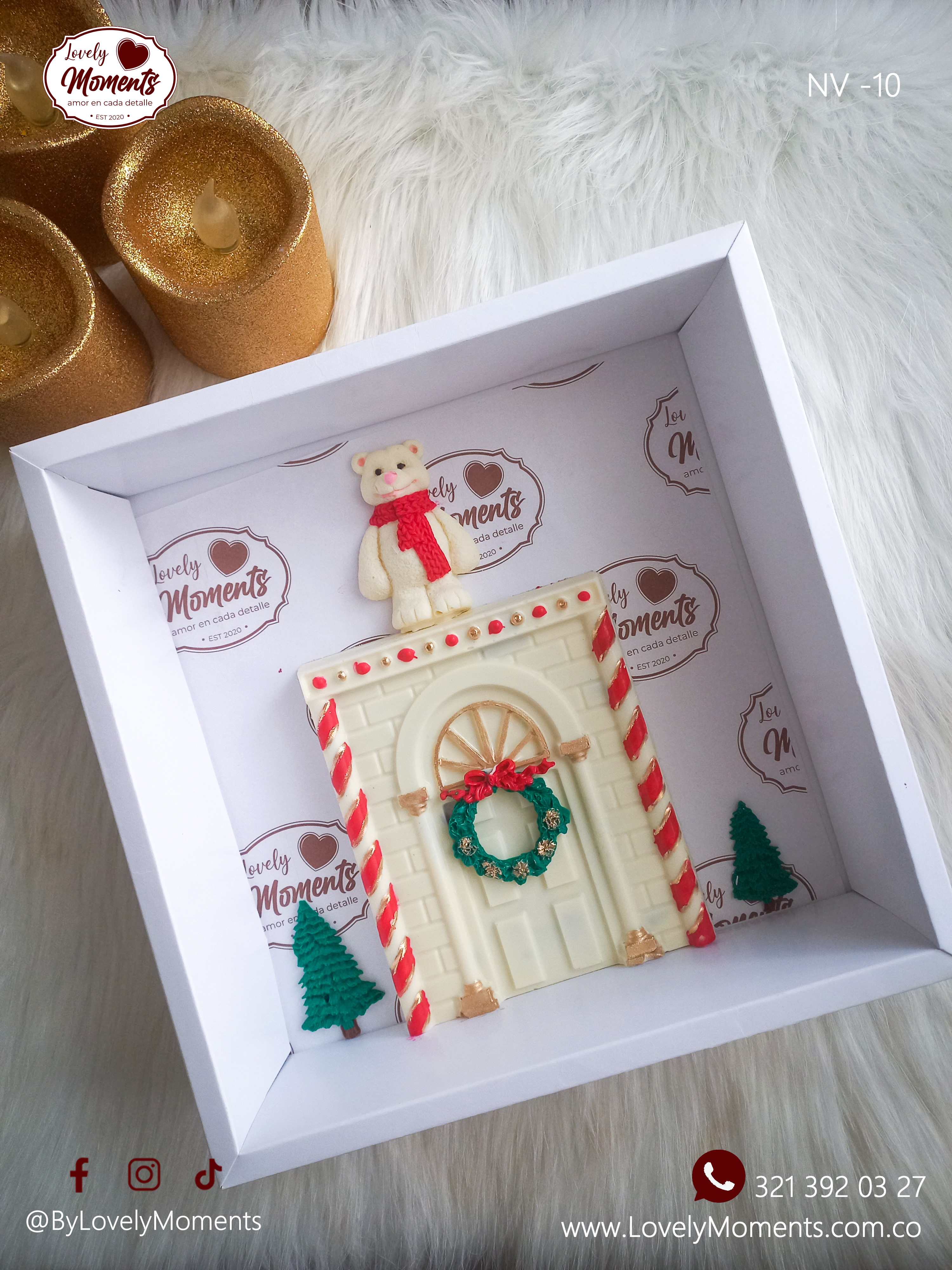 Puerta Navideña de Chocolate | Tableta de Chocolate